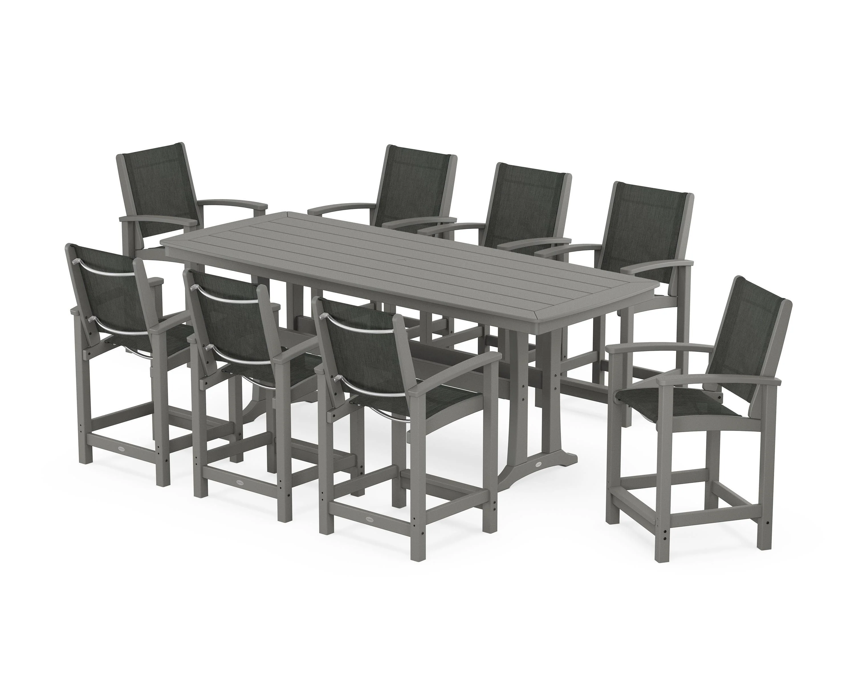 Coastal 9-Piece Counter Set with Trestle Legs - Image 27