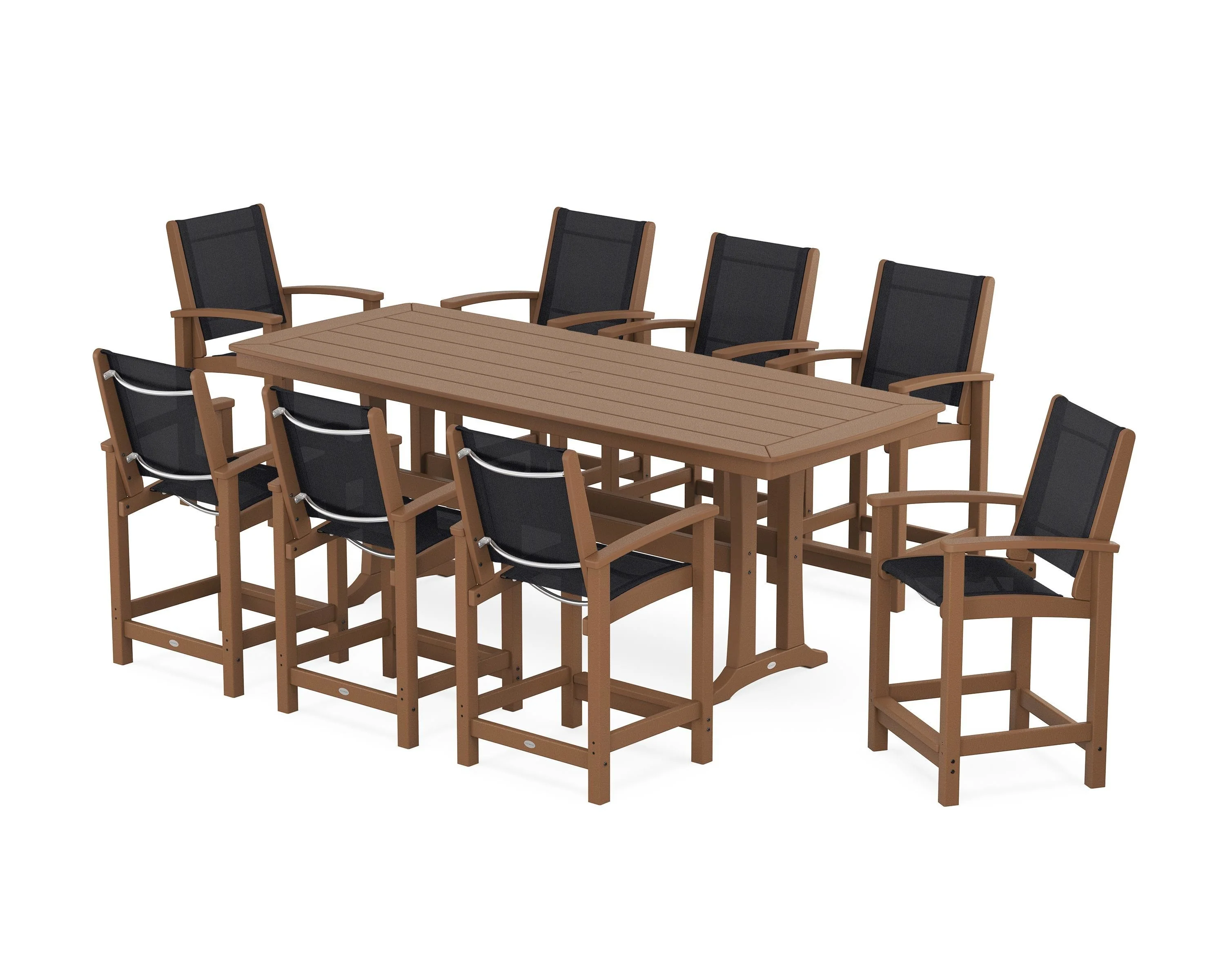Coastal 9-Piece Counter Set with Trestle Legs - Image 29
