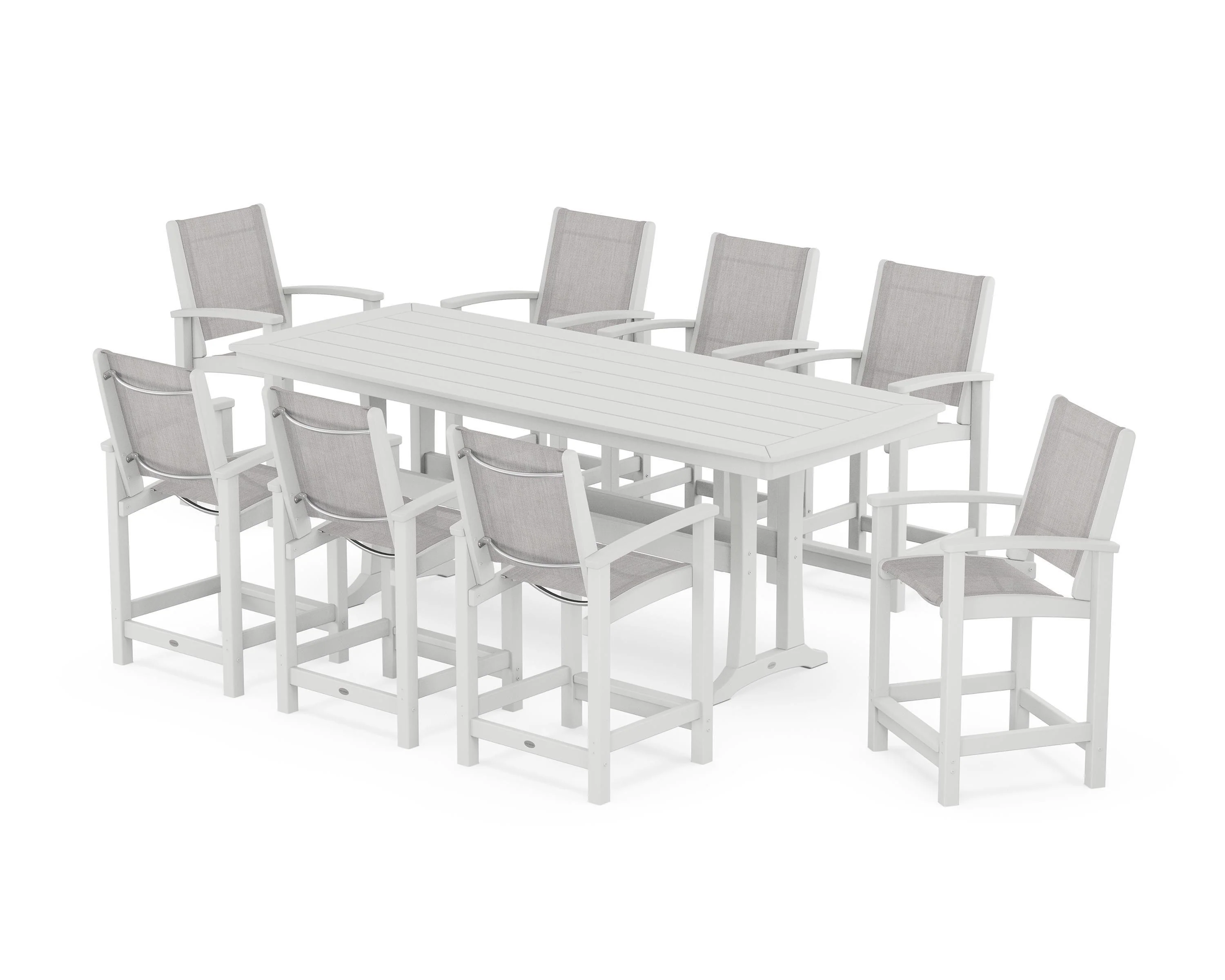 Coastal 9-Piece Counter Set with Trestle Legs - Image 30
