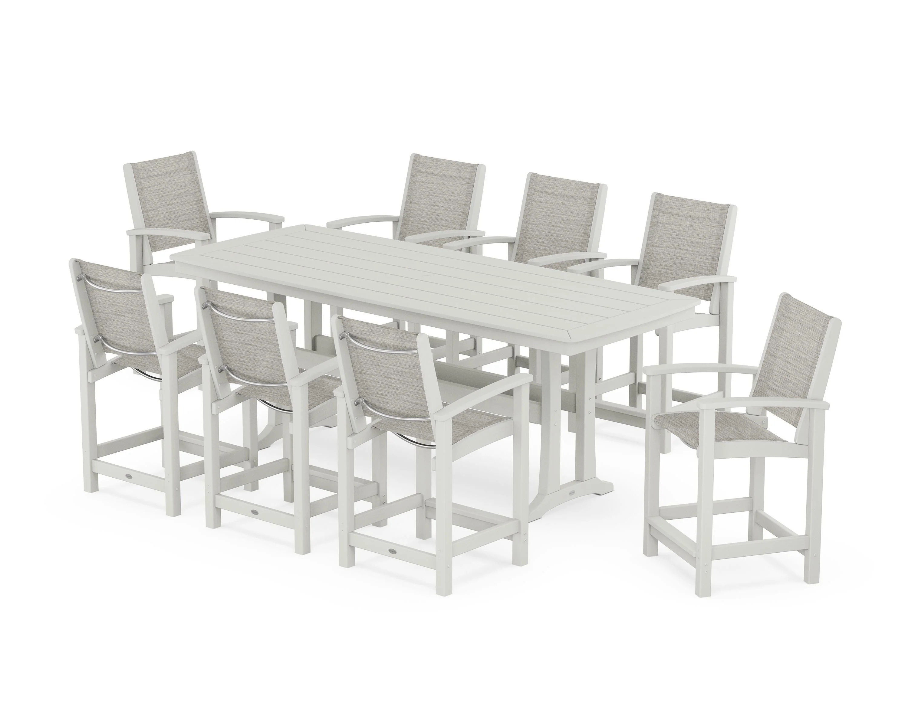 Coastal 9-Piece Counter Set with Trestle Legs - Image 32