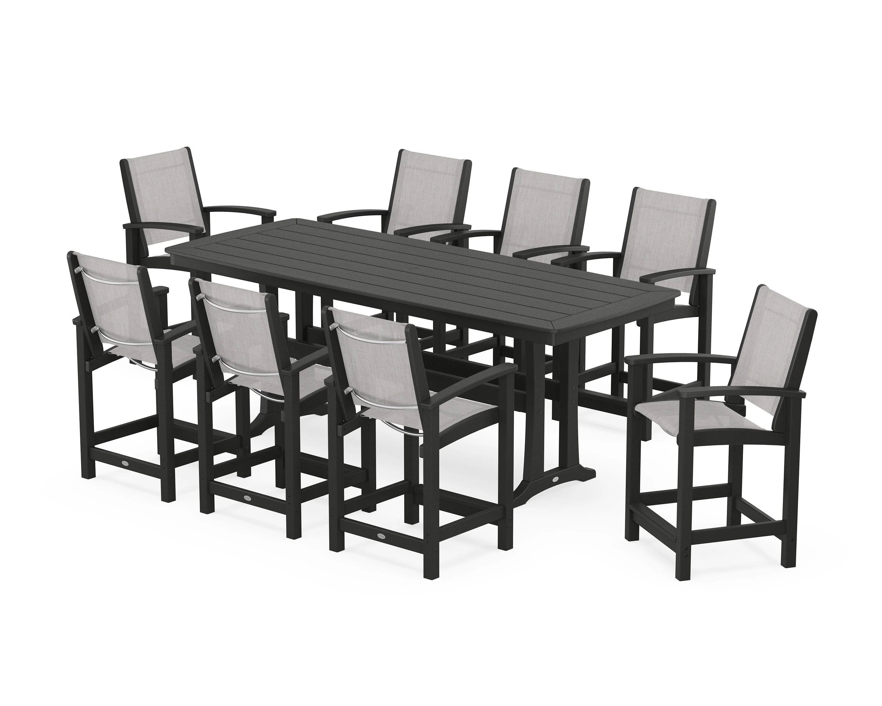 Coastal 9-Piece Counter Set with Trestle Legs - Image 34
