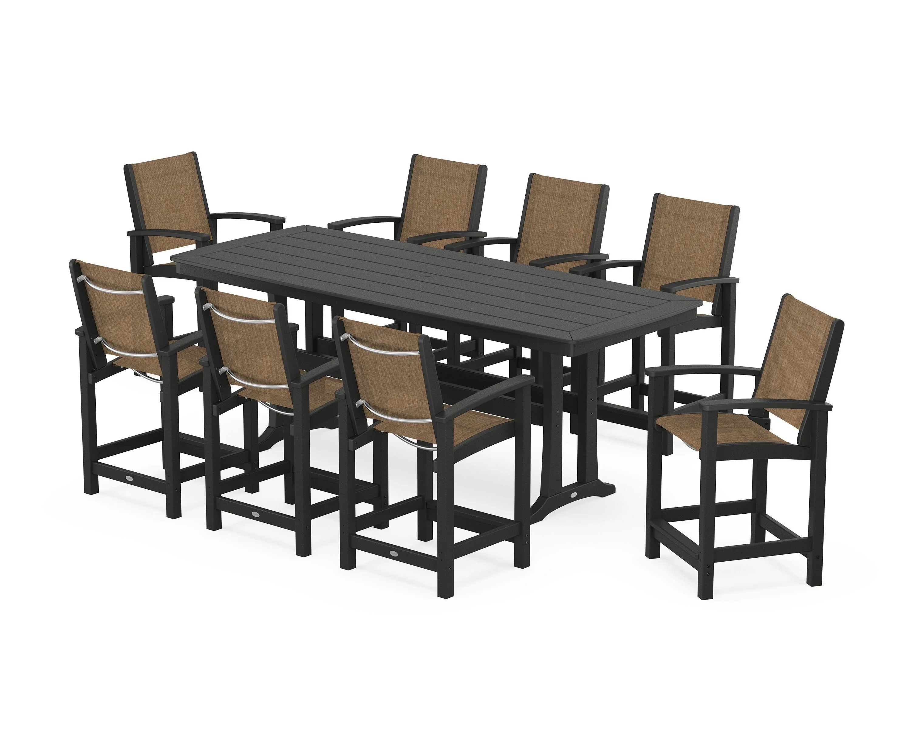 Coastal 9-Piece Counter Set with Trestle Legs - Image 35