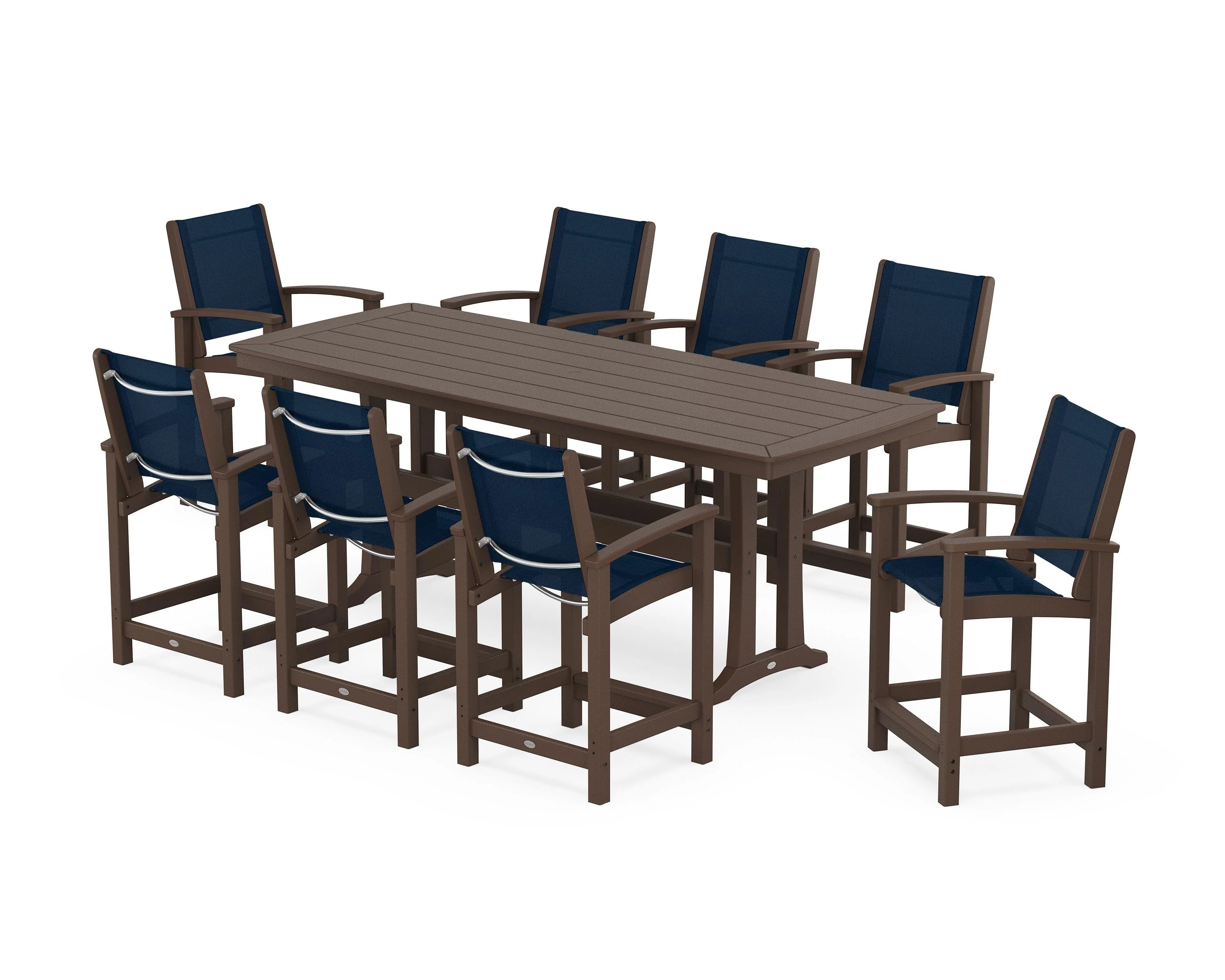 Coastal 9-Piece Counter Set with Trestle Legs - Image 38