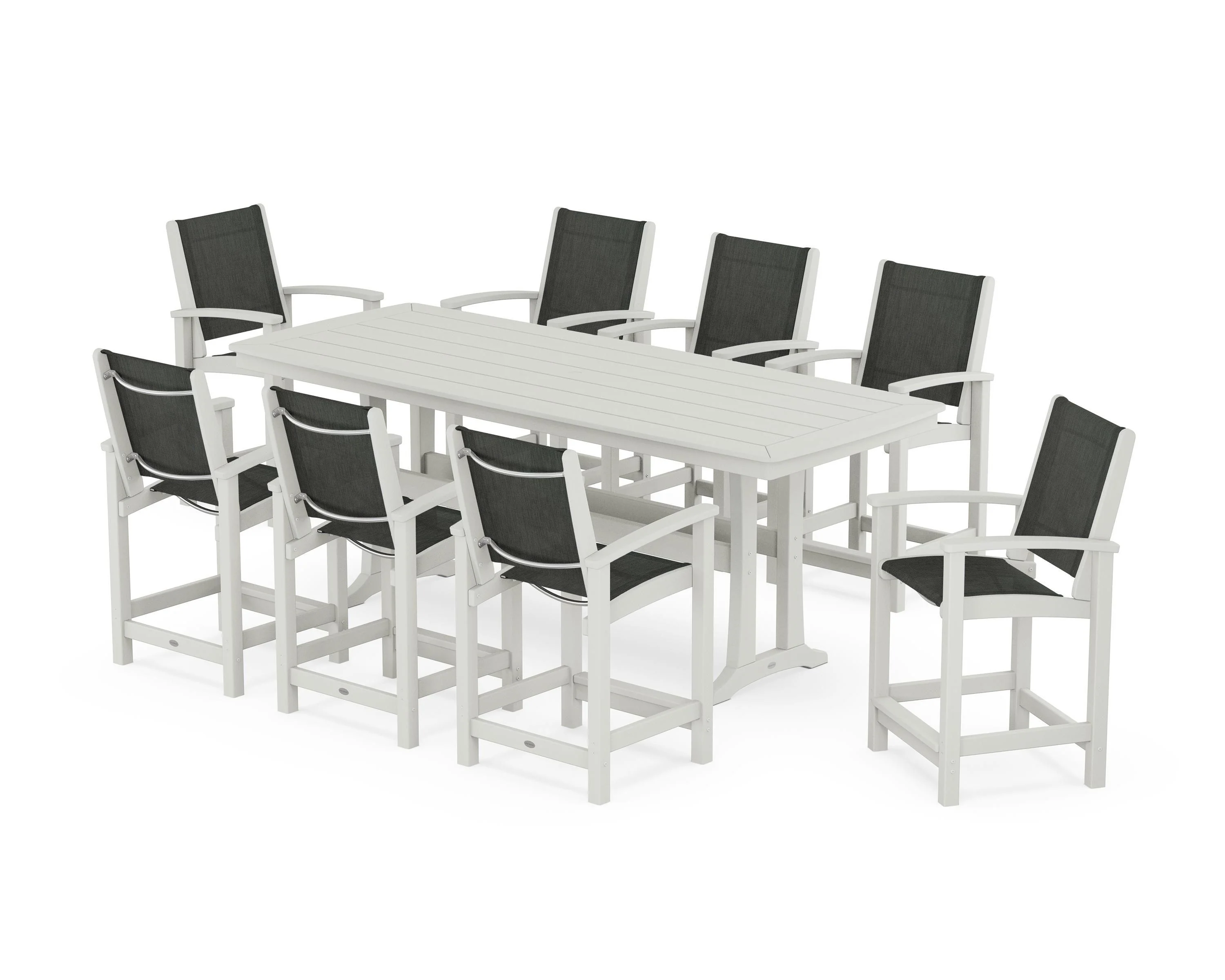 Coastal 9-Piece Counter Set with Trestle Legs - Image 40