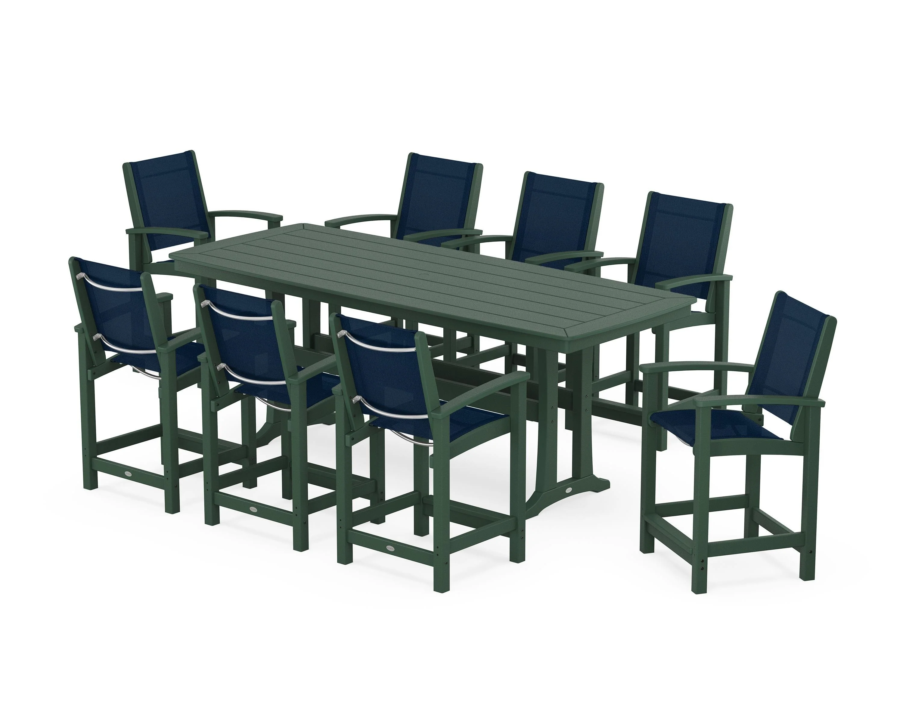 Coastal 9-Piece Counter Set with Trestle Legs - Image 46