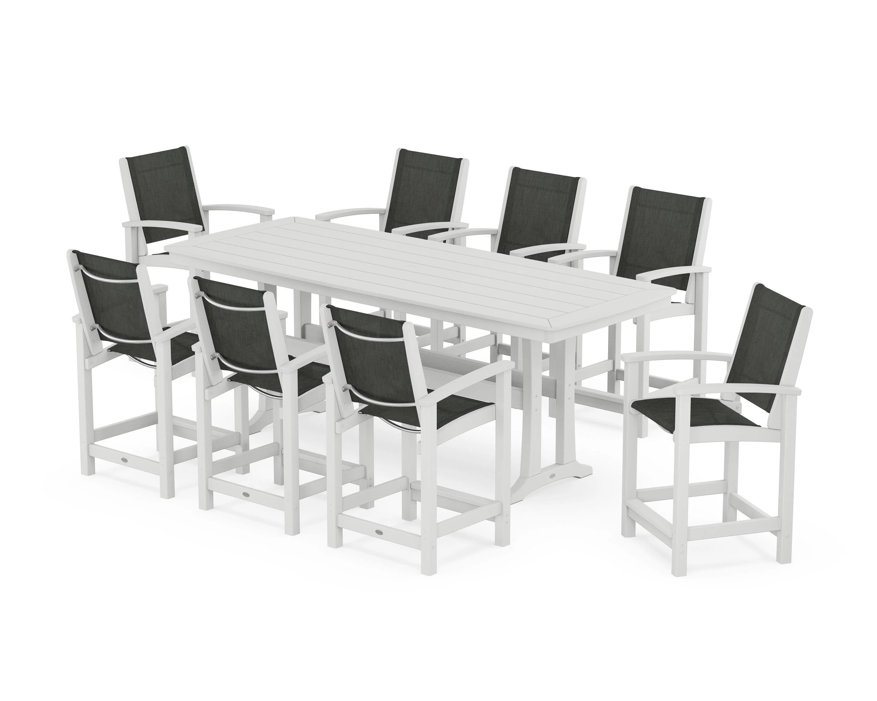 Coastal 9-Piece Counter Set with Trestle Legs - Image 48