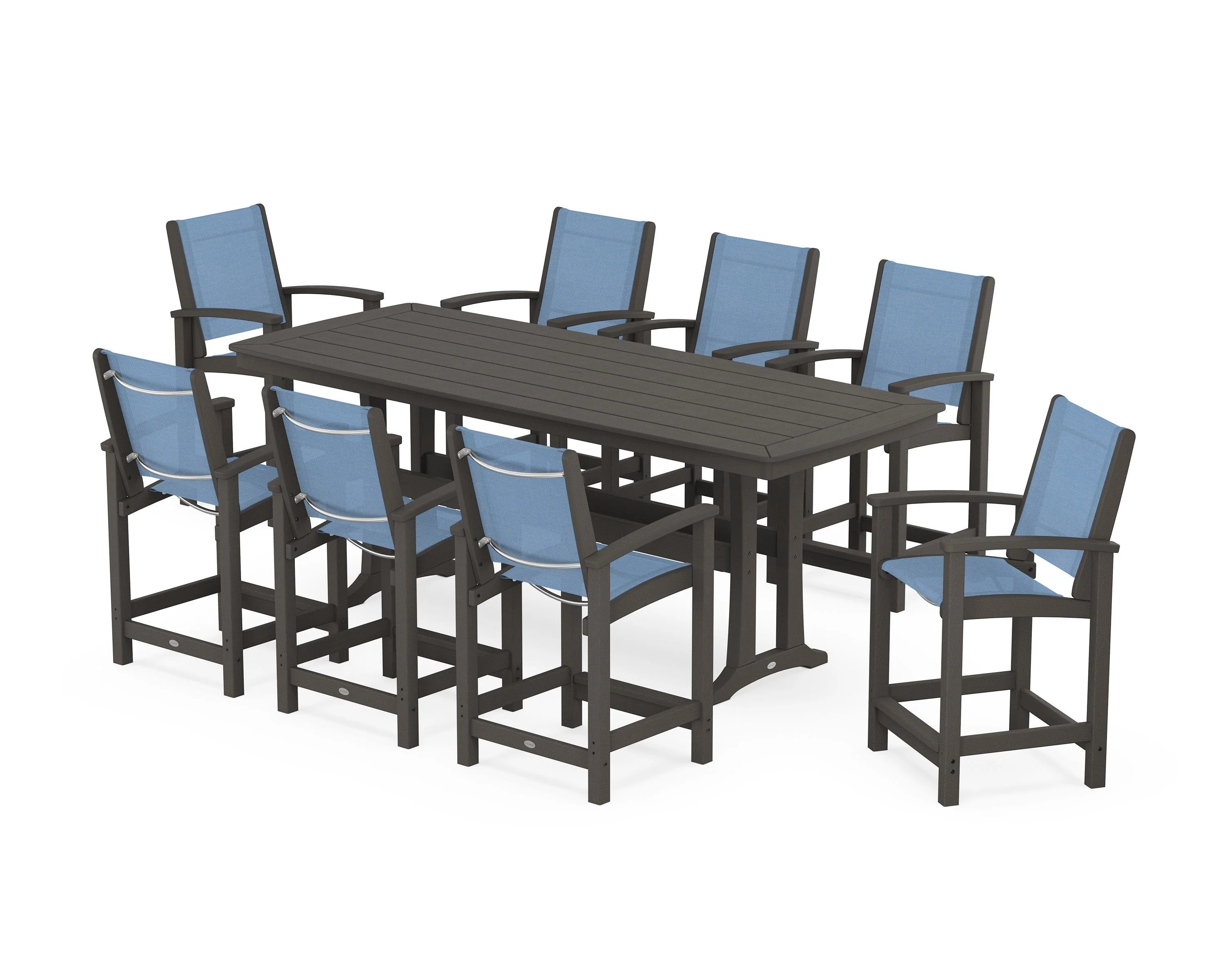 Coastal 9-Piece Counter Set with Trestle Legs - Image 49