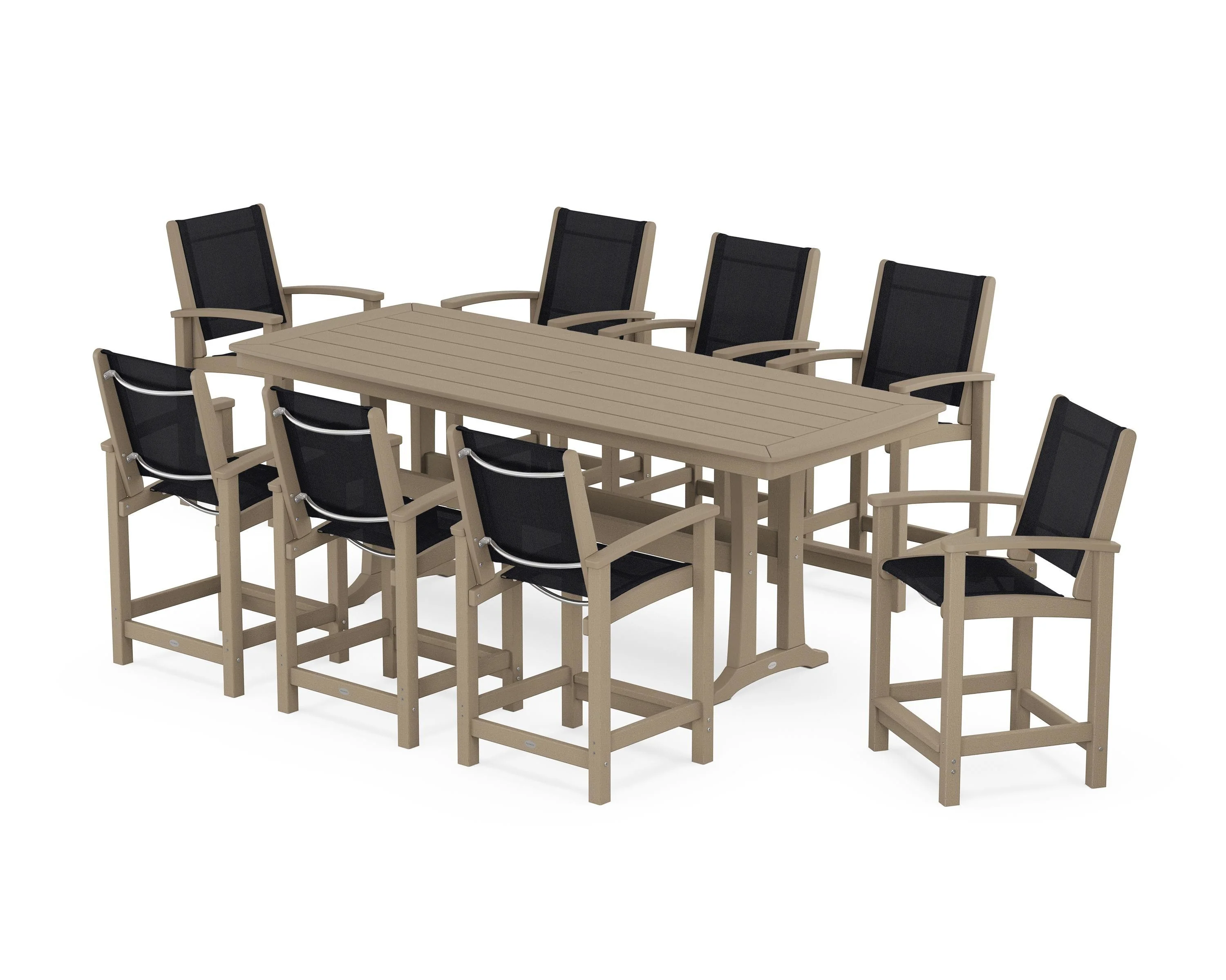 Coastal 9-Piece Counter Set with Trestle Legs - Image 5