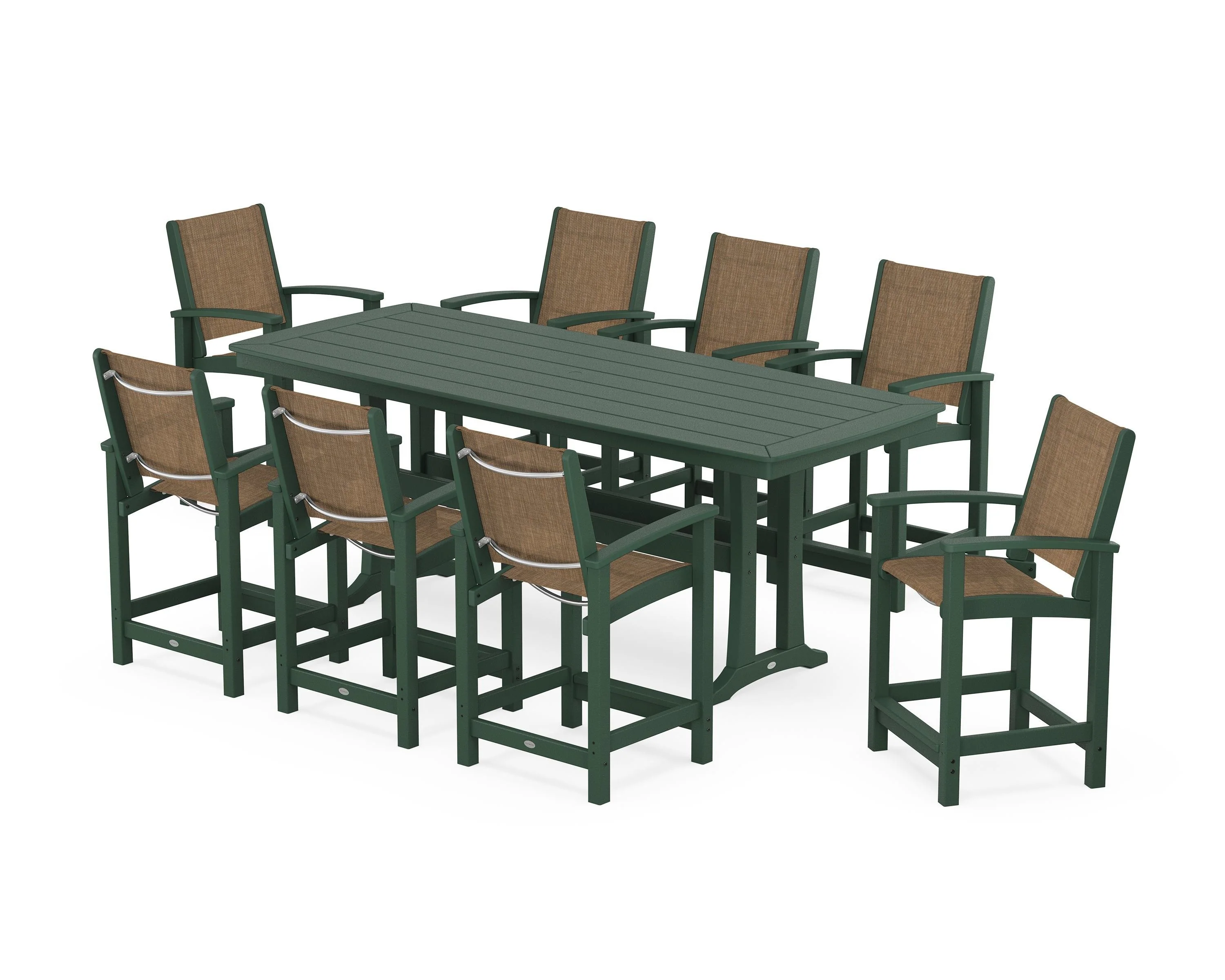 Coastal 9-Piece Counter Set with Trestle Legs - Image 50