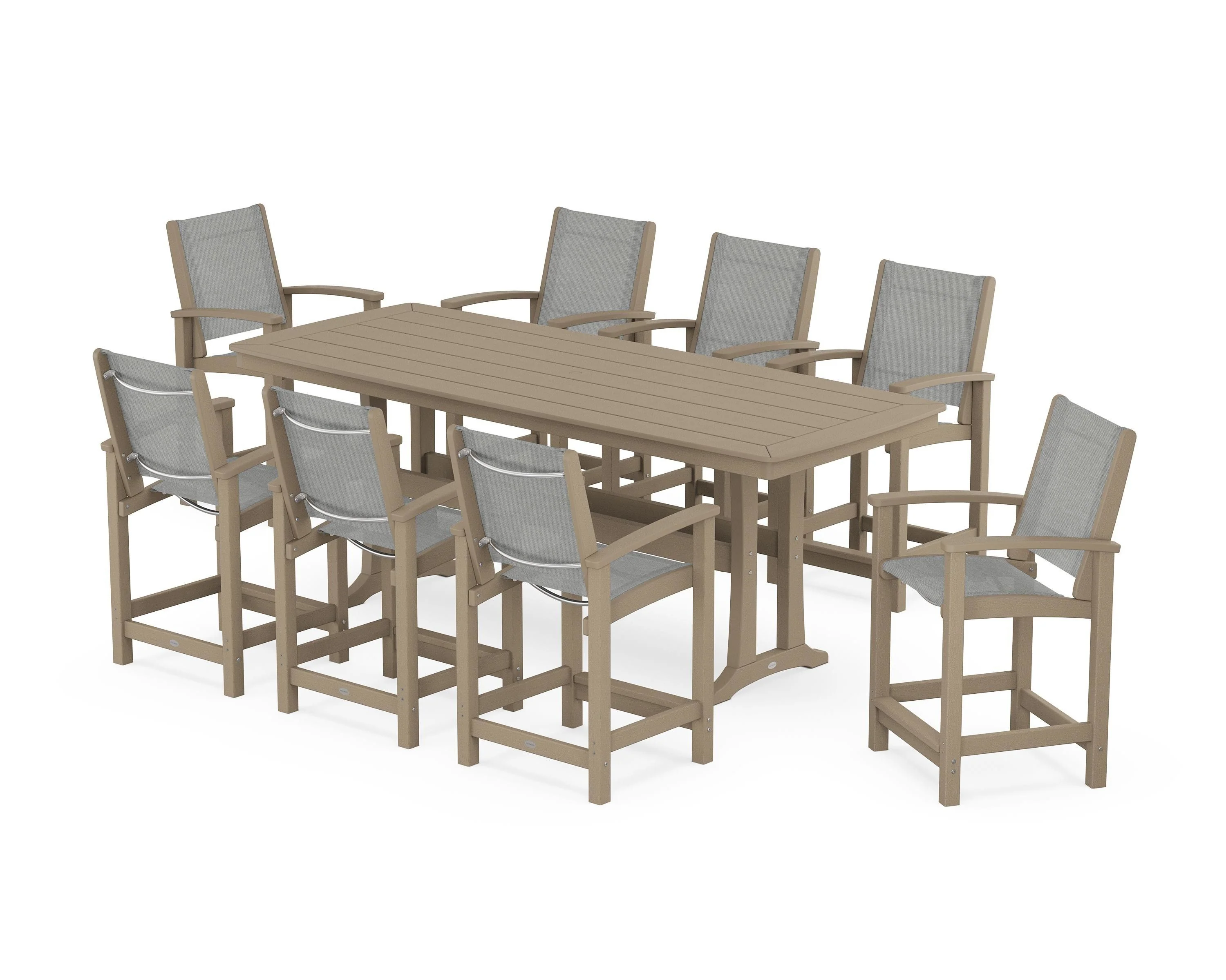 Coastal 9-Piece Counter Set with Trestle Legs - Image 51