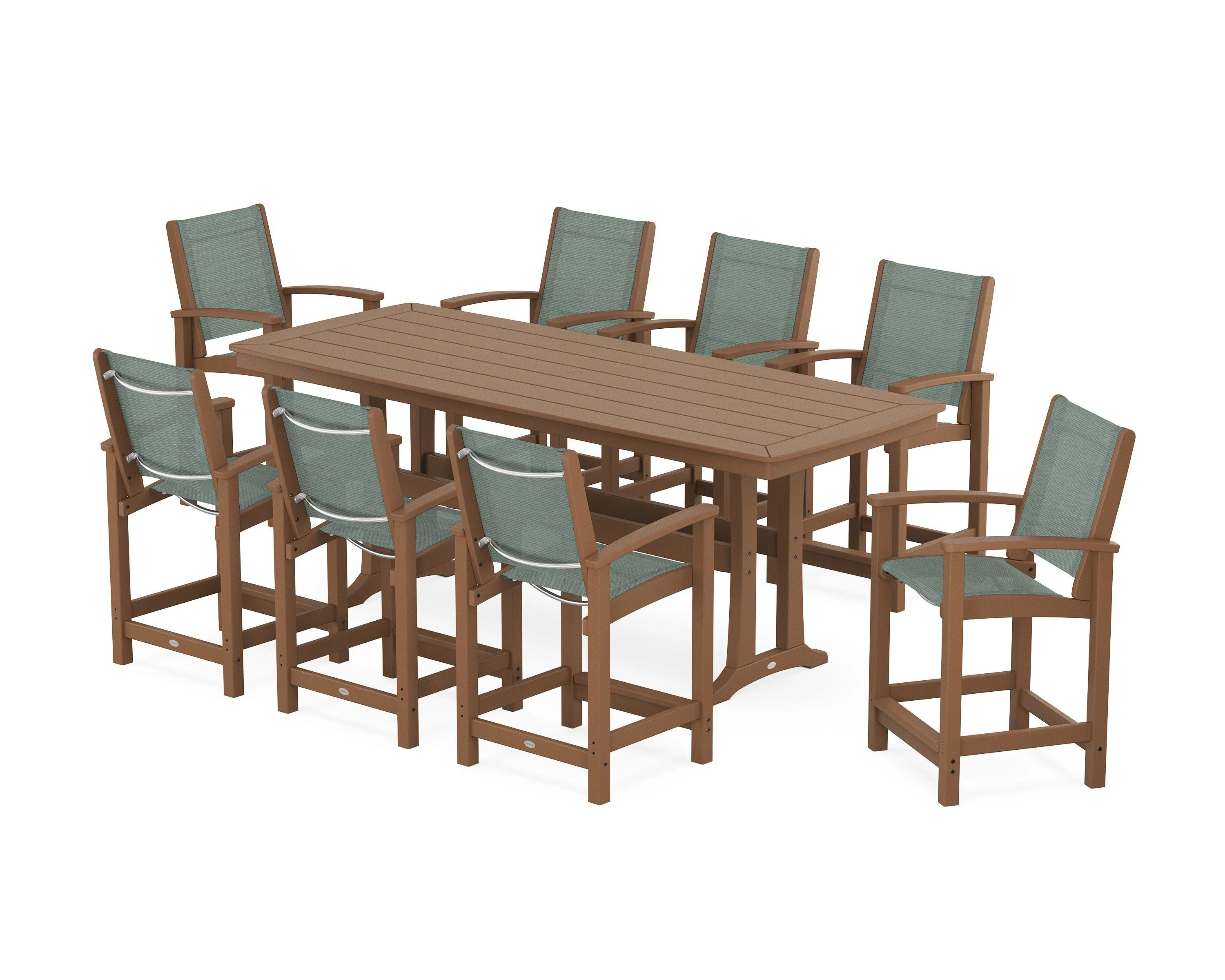Coastal 9-Piece Counter Set with Trestle Legs - Image 52