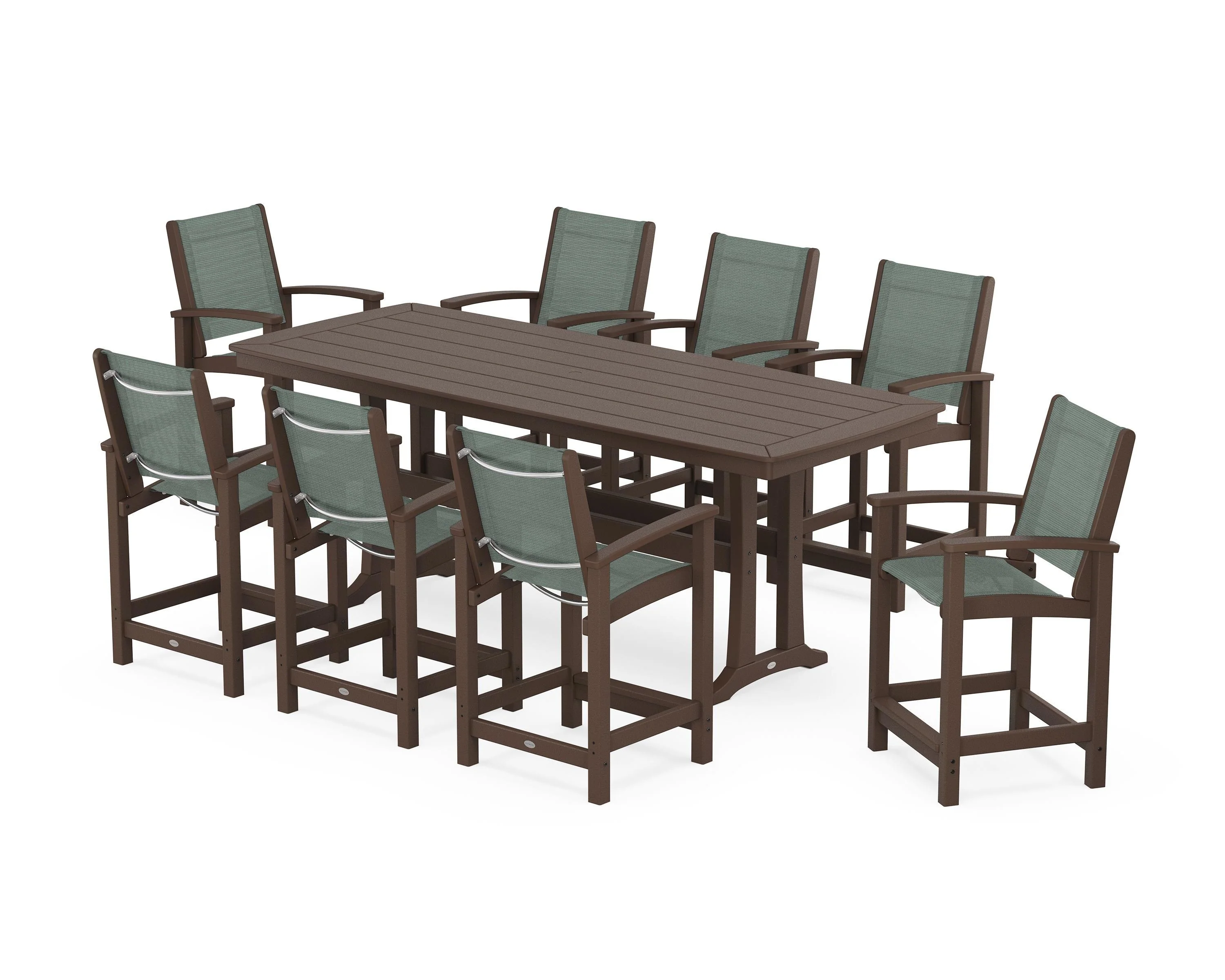 Coastal 9-Piece Counter Set with Trestle Legs - Image 53