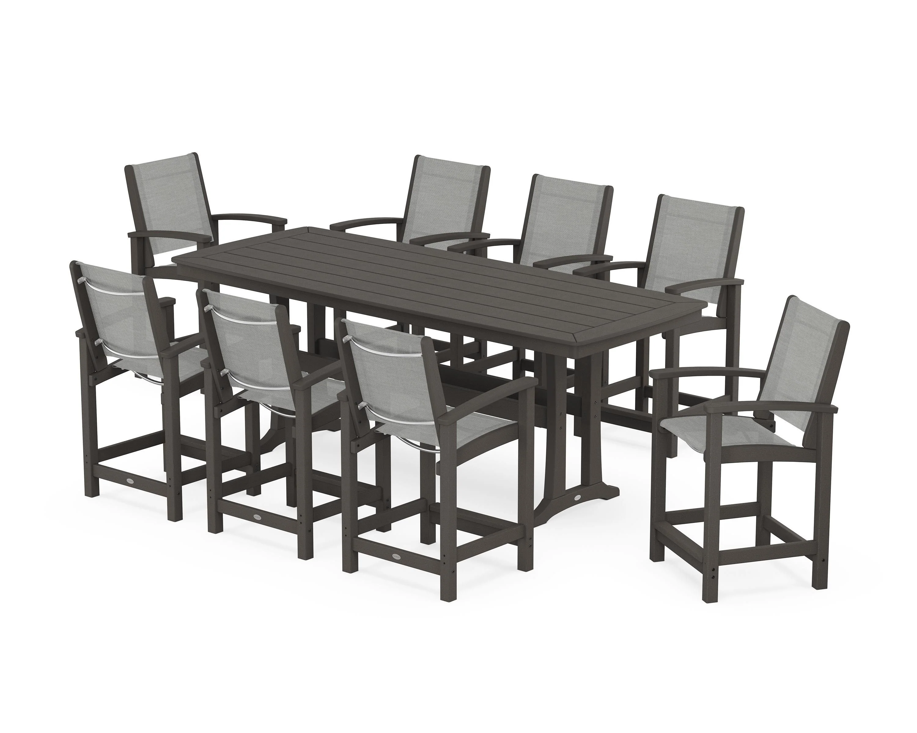 Coastal 9-Piece Counter Set with Trestle Legs - Image 56
