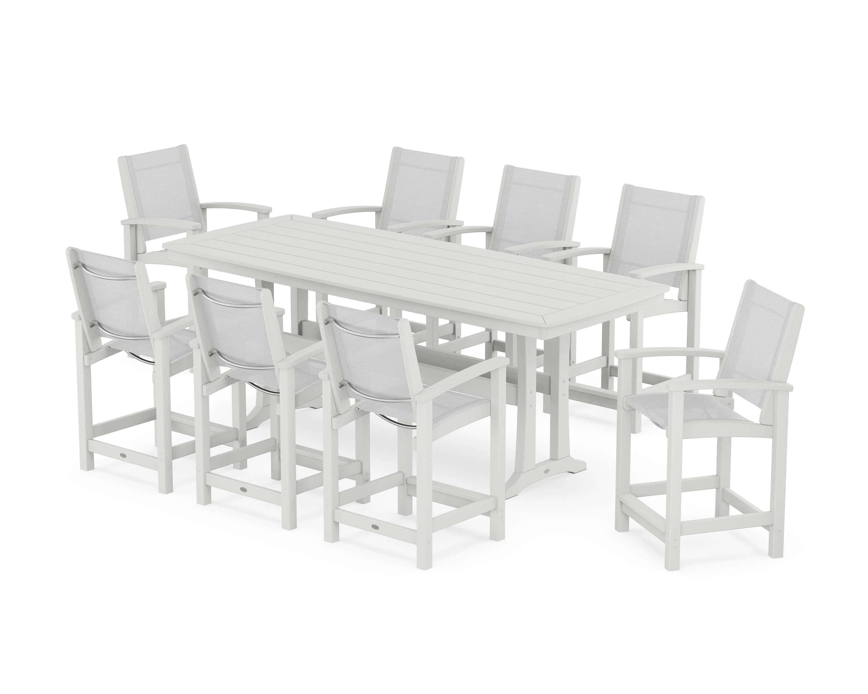 Coastal 9-Piece Counter Set with Trestle Legs - Image 60