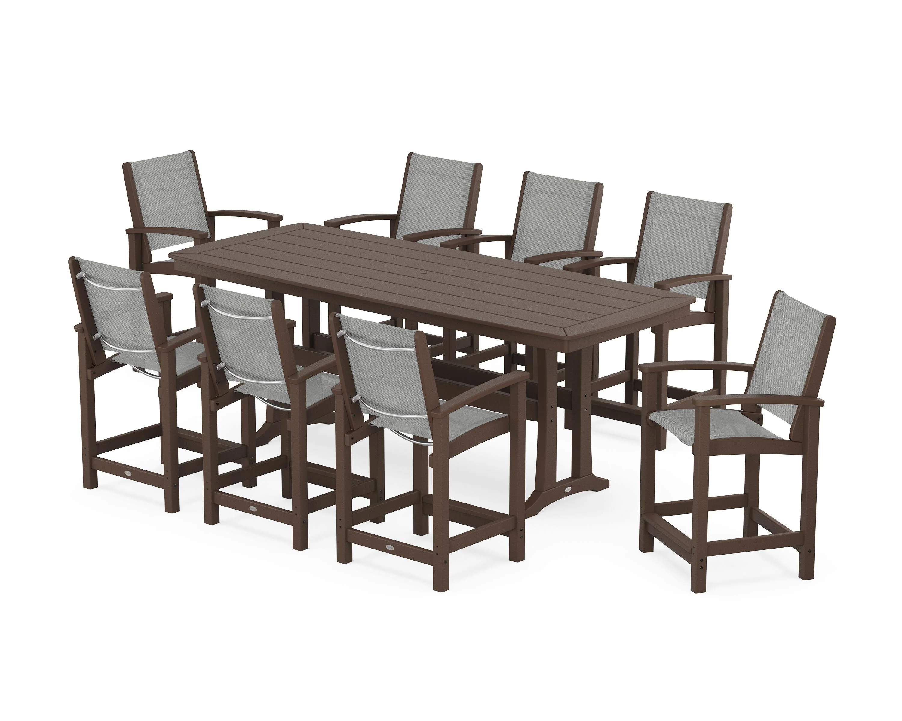 Coastal 9-Piece Counter Set with Trestle Legs - Image 62