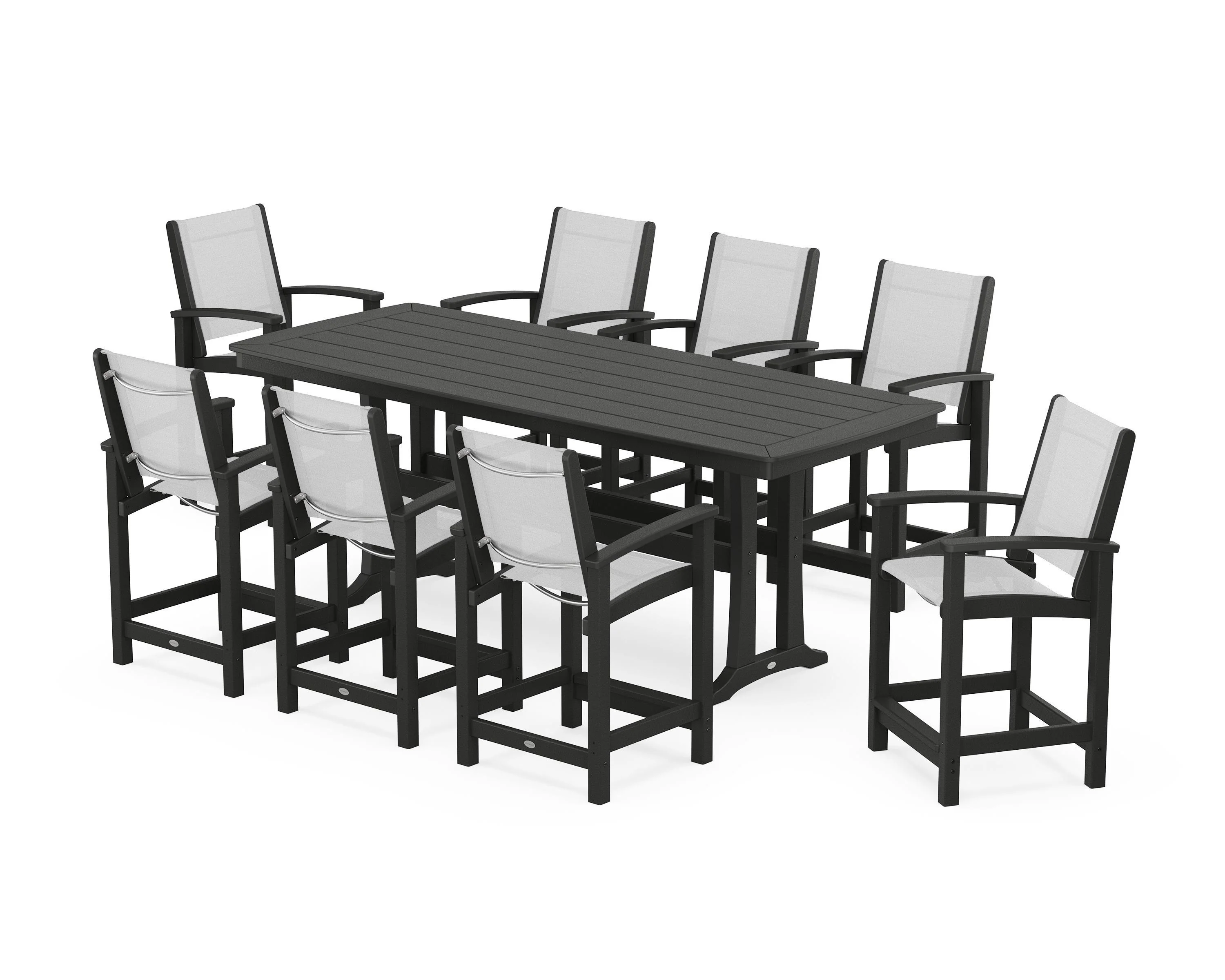 Coastal 9-Piece Counter Set with Trestle Legs - Image 64