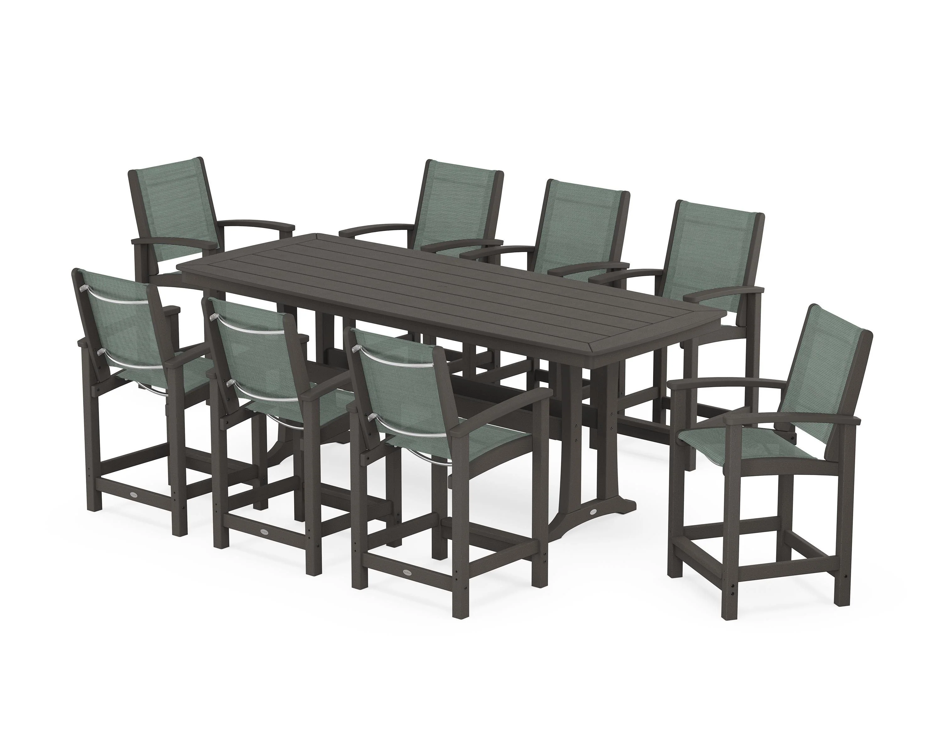Coastal 9-Piece Counter Set with Trestle Legs - Image 66