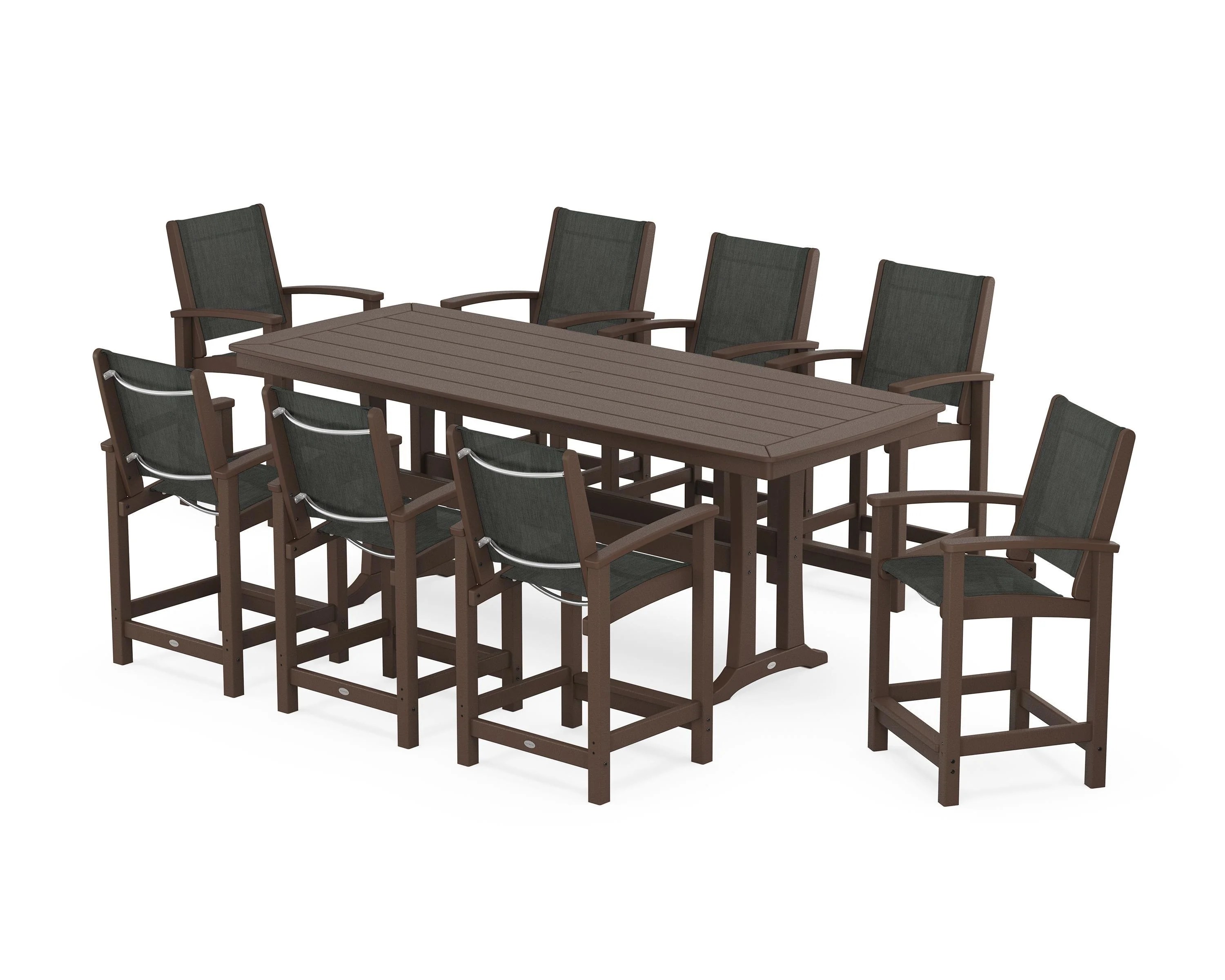 Coastal 9-Piece Counter Set with Trestle Legs - Image 68