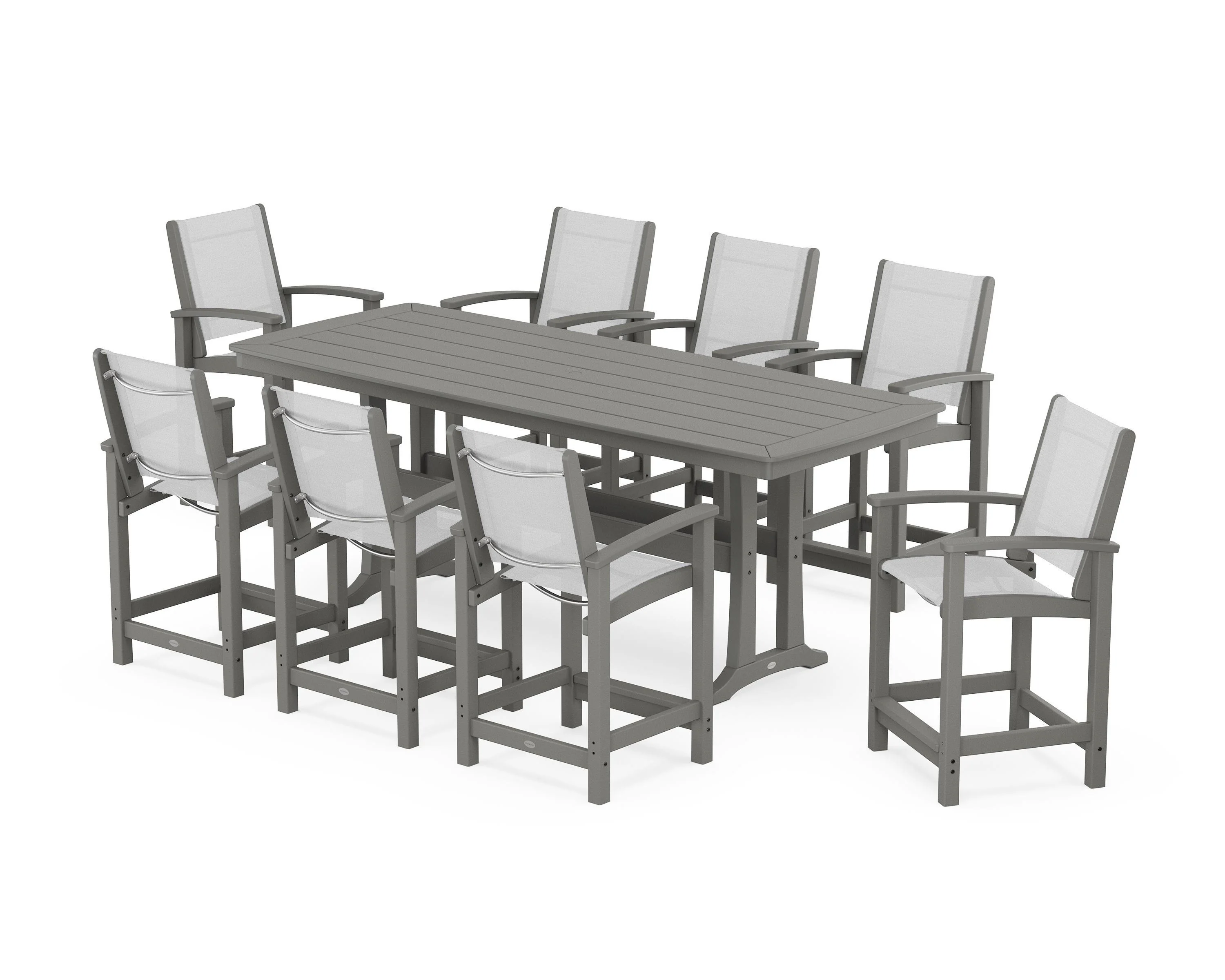 Coastal 9-Piece Counter Set with Trestle Legs - Image 69
