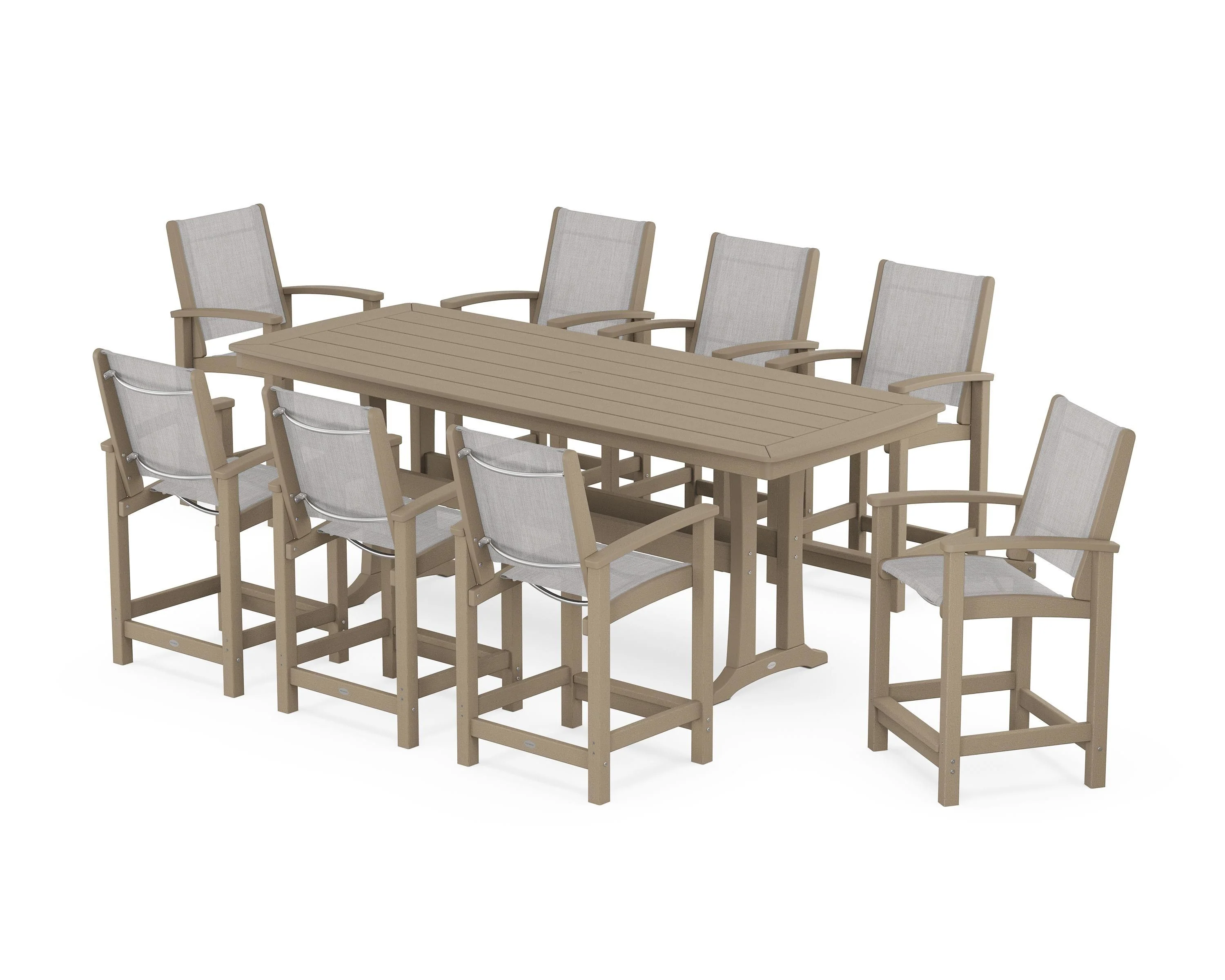 Coastal 9-Piece Counter Set with Trestle Legs - Image 70