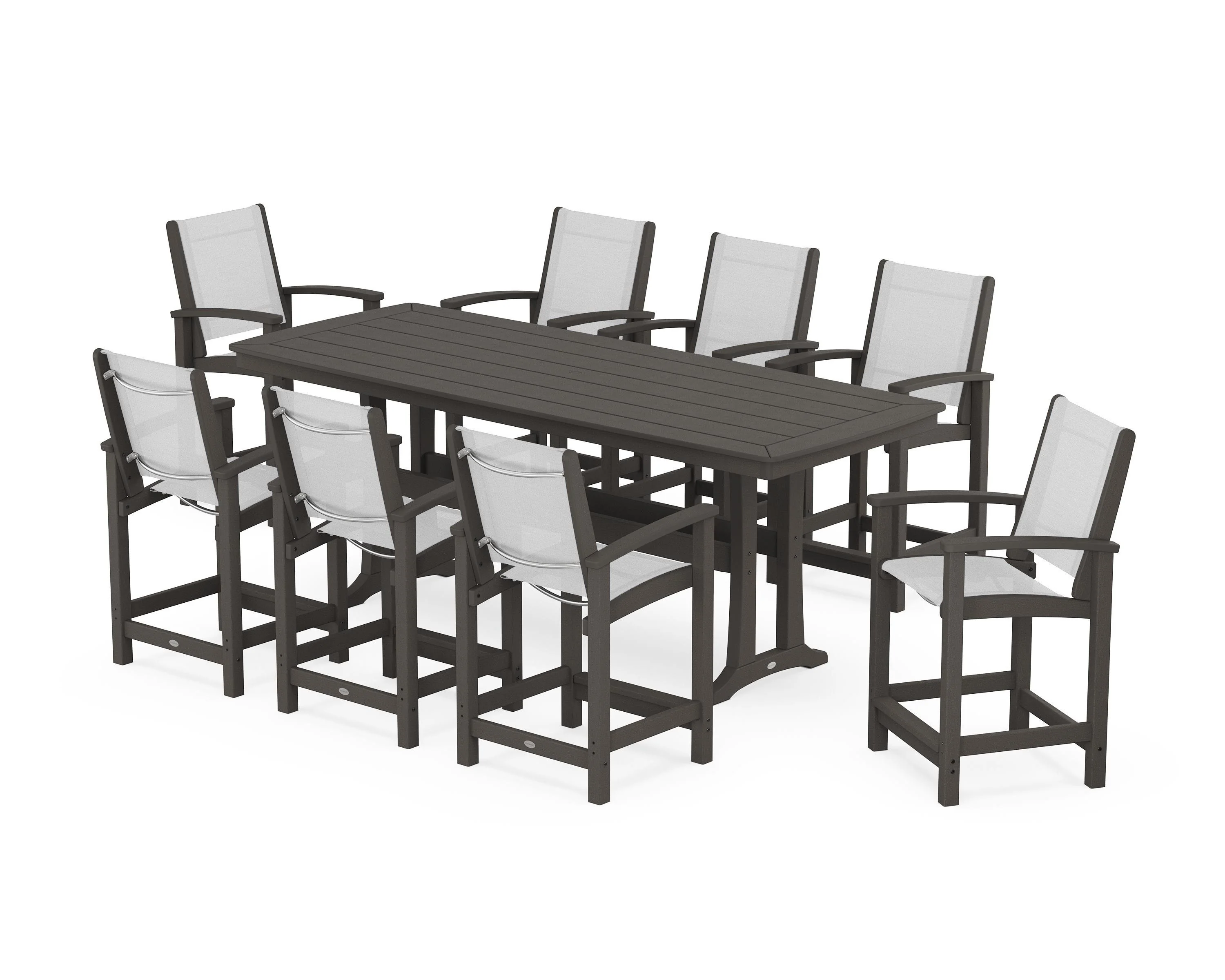 Coastal 9-Piece Counter Set with Trestle Legs - Image 71