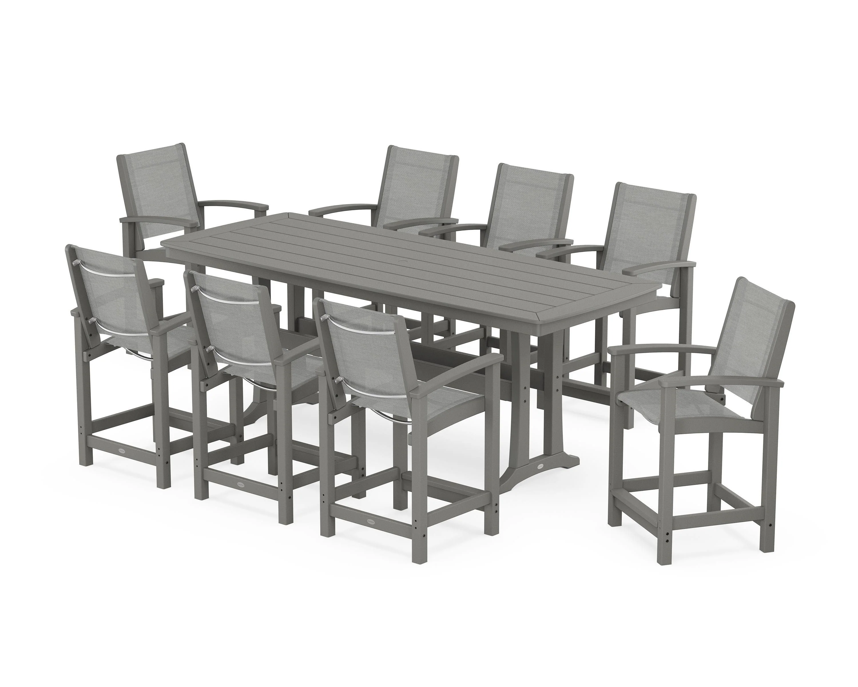 Coastal 9-Piece Counter Set with Trestle Legs - Image 72