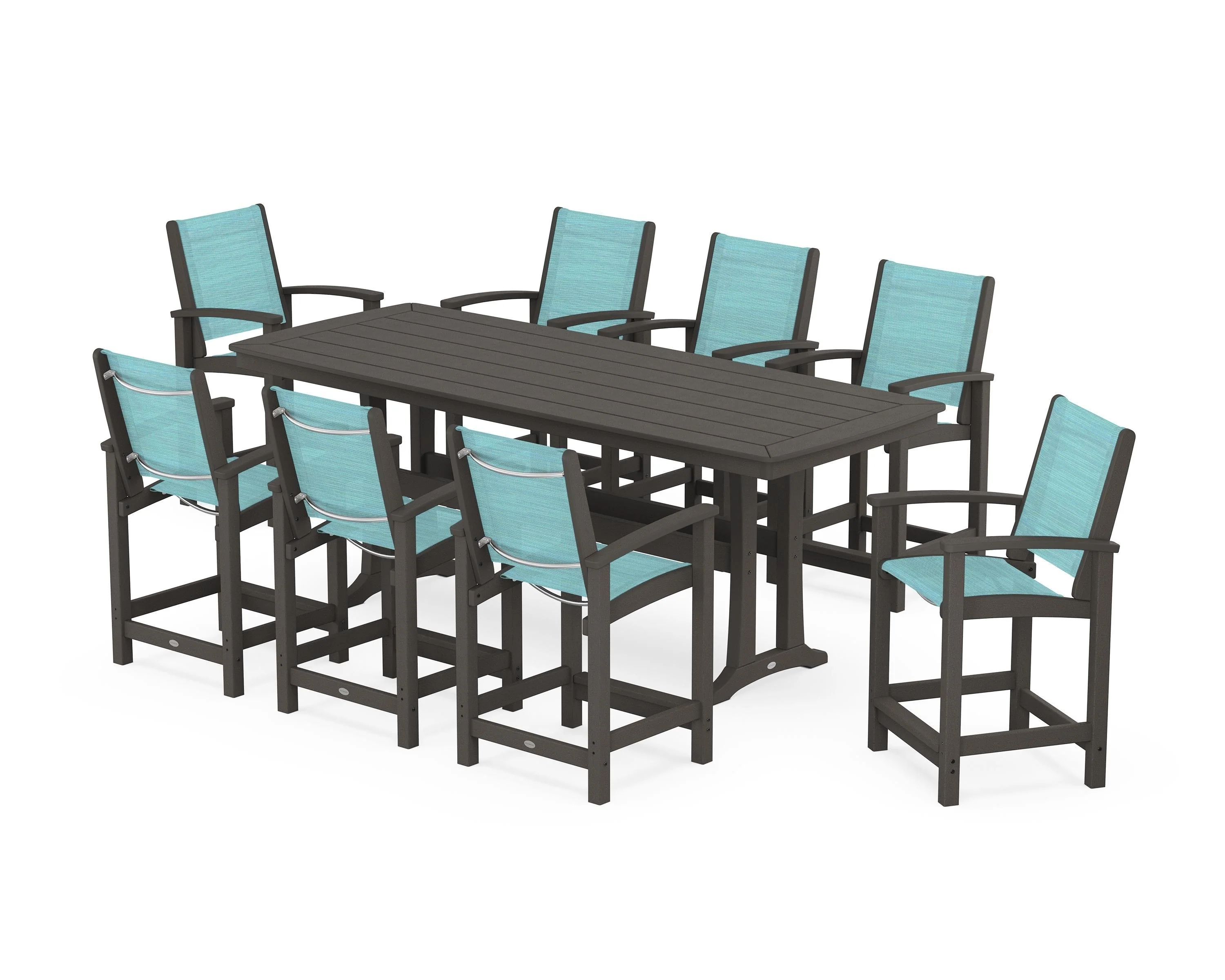 Coastal 9-Piece Counter Set with Trestle Legs - Image 77