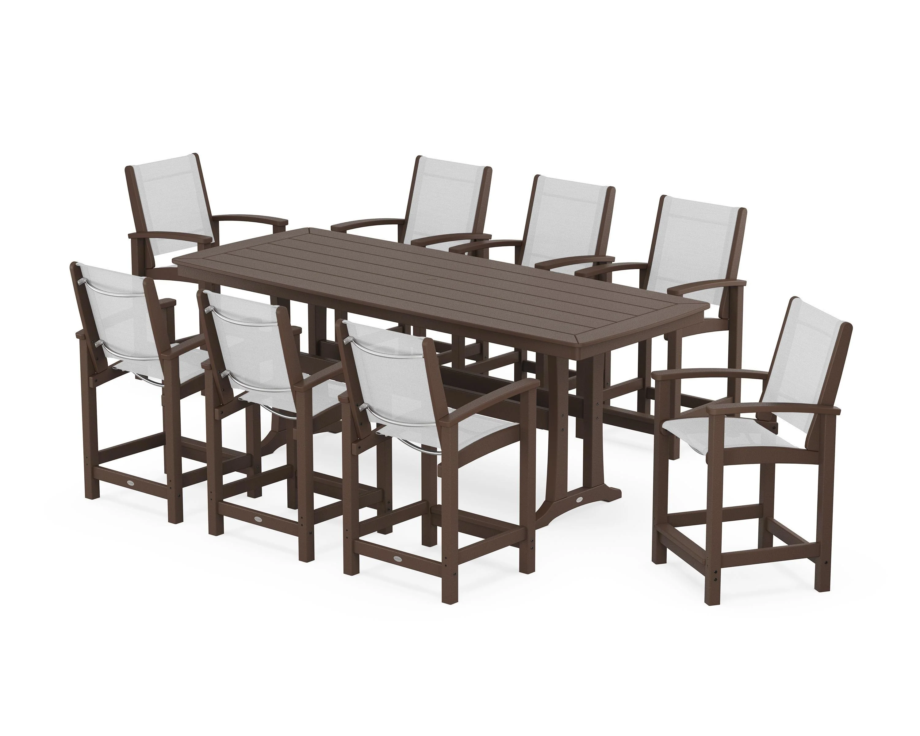 Coastal 9-Piece Counter Set with Trestle Legs - Image 79