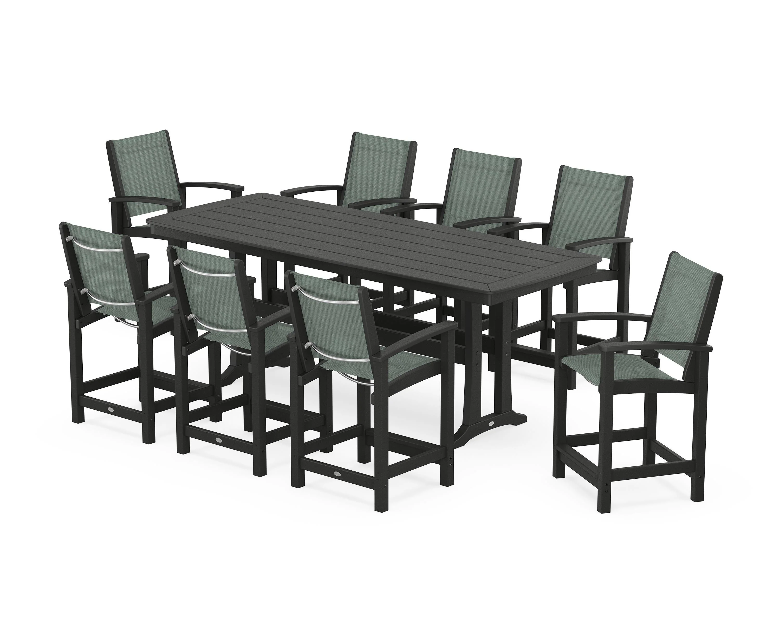 Coastal 9-Piece Counter Set with Trestle Legs - Image 82