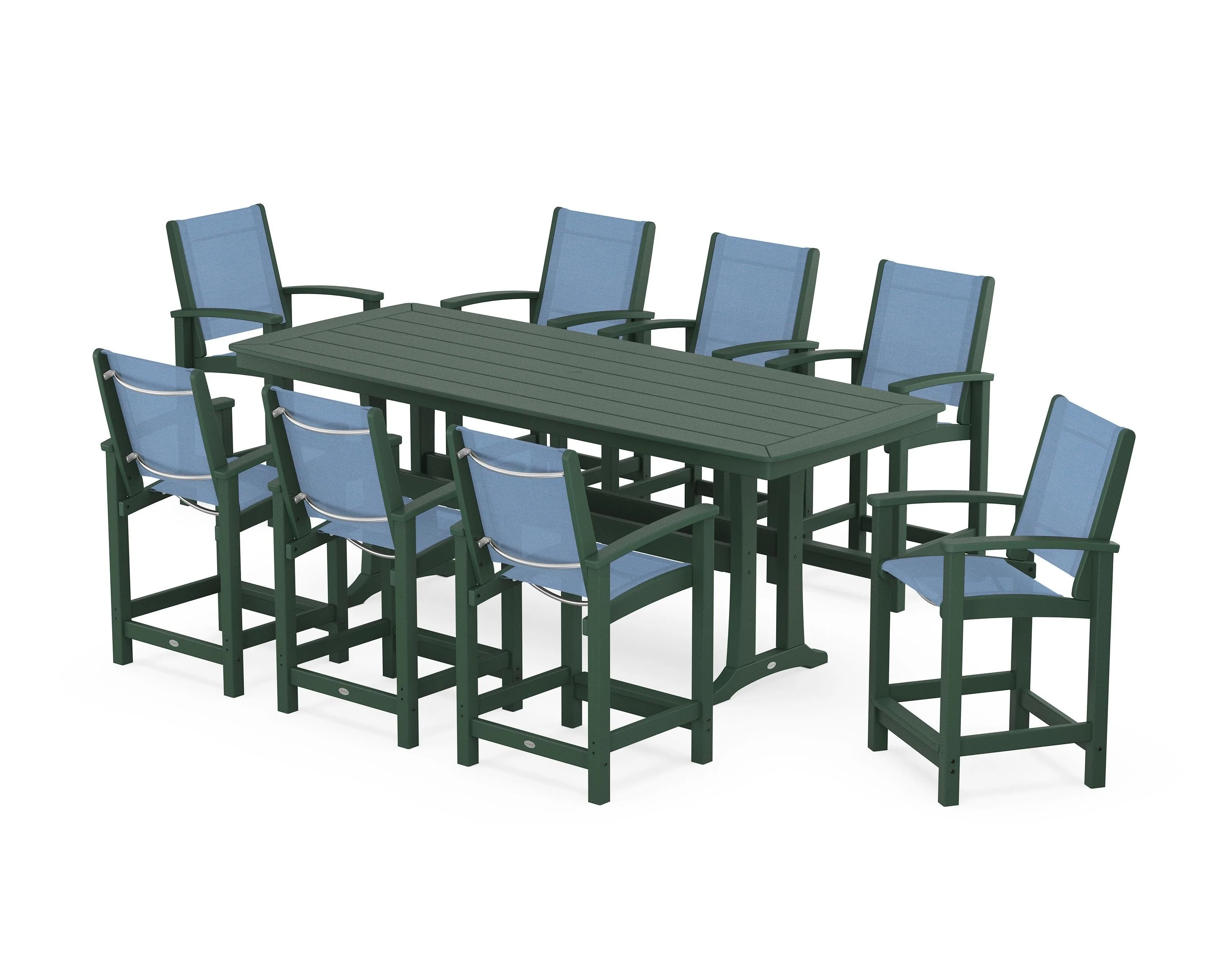 Coastal 9-Piece Counter Set with Trestle Legs - Image 87