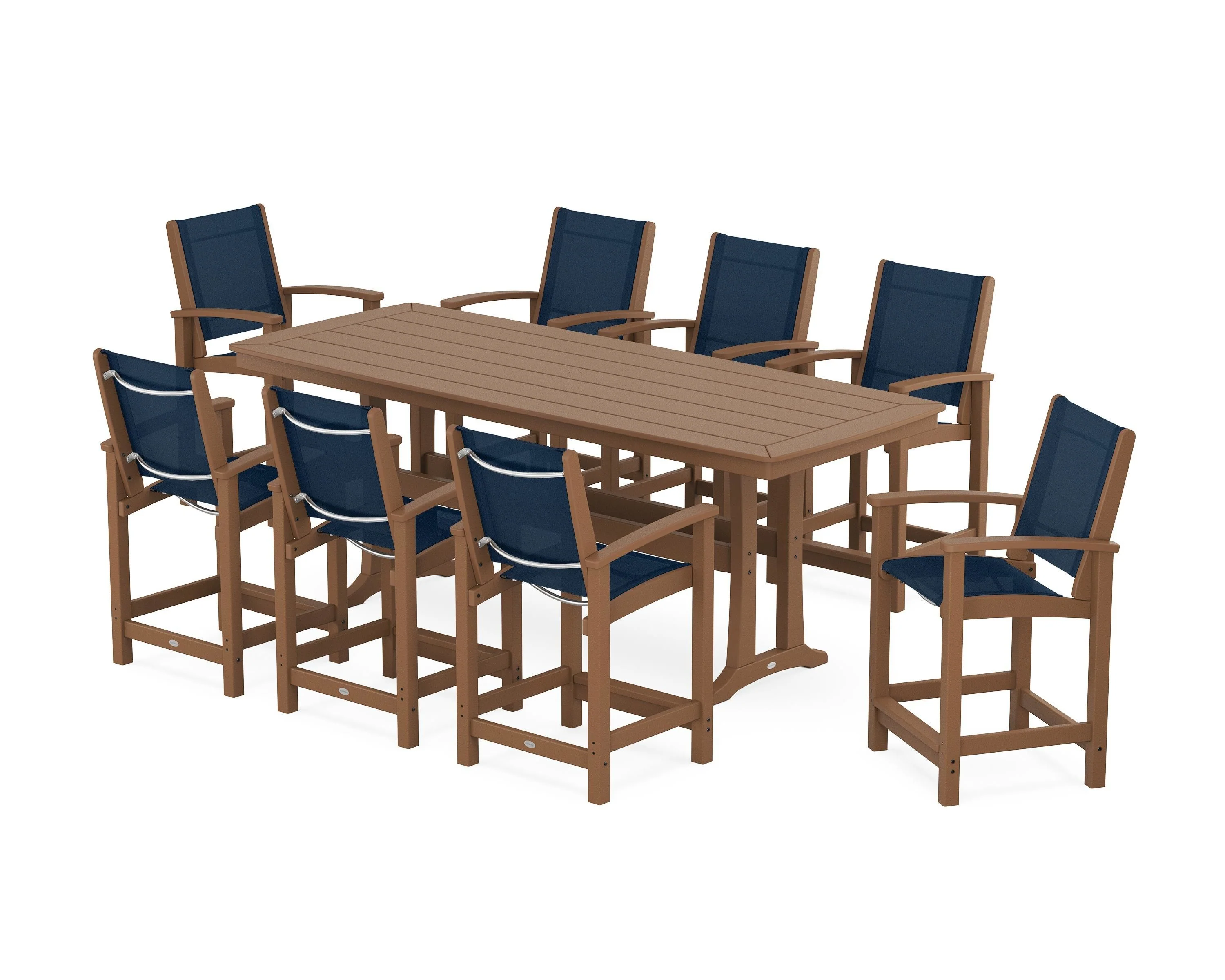 Coastal 9-Piece Counter Set with Trestle Legs - Image 90