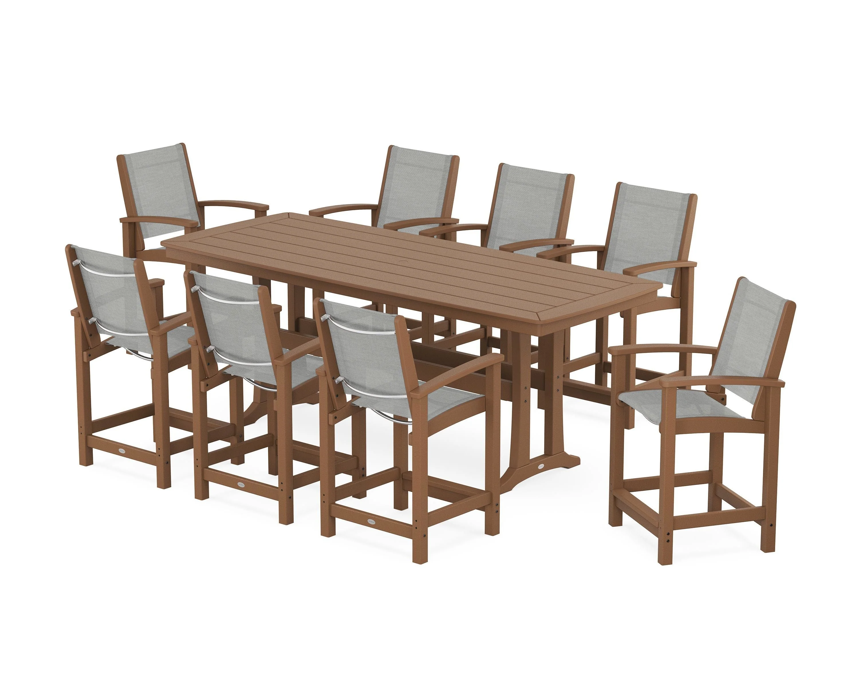 Coastal 9-Piece Counter Set with Trestle Legs - Image 91