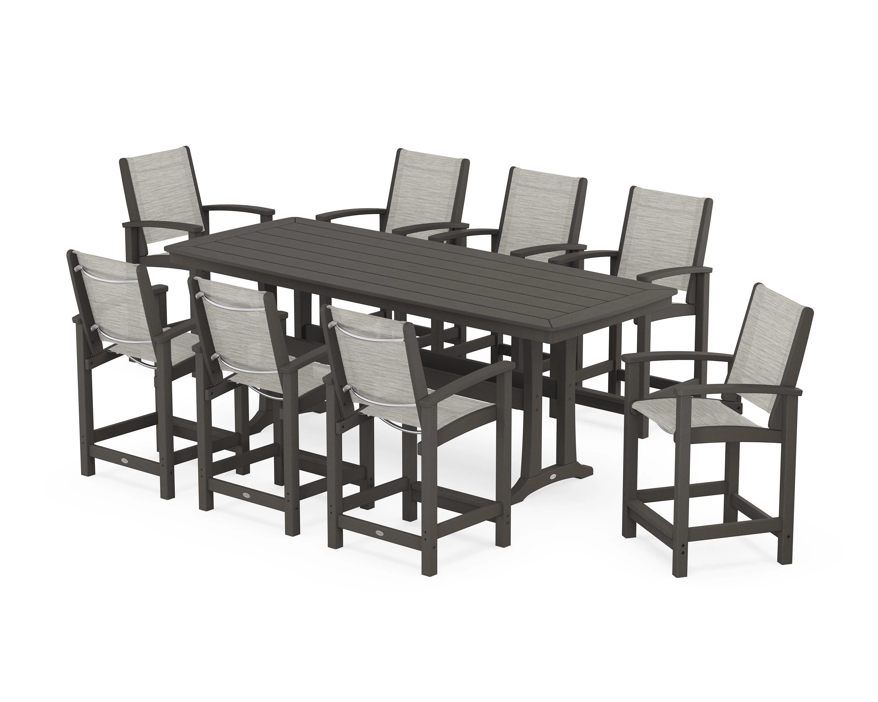 Coastal 9-Piece Counter Set with Trestle Legs - Image 92