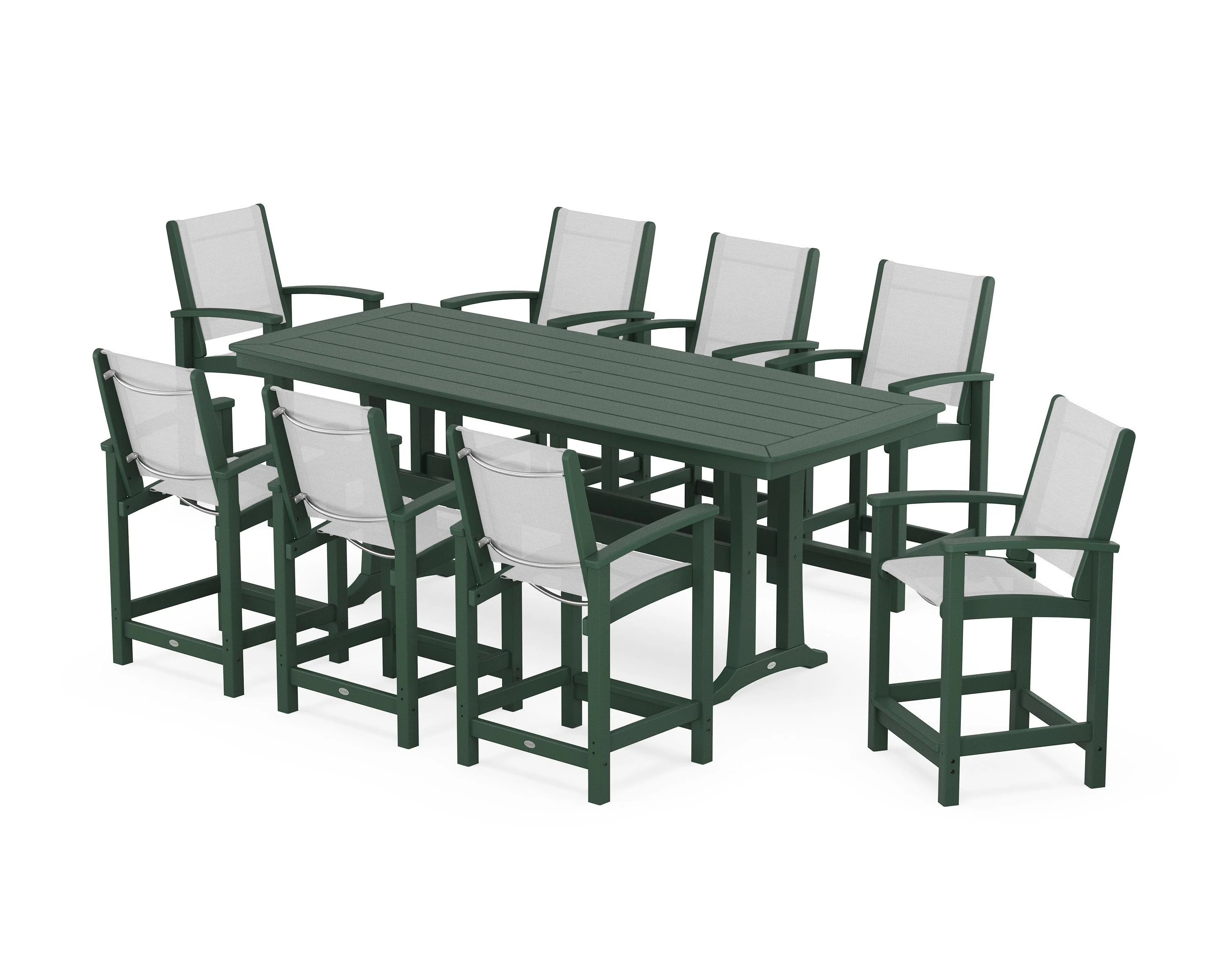 Coastal 9-Piece Counter Set with Trestle Legs - Image 95