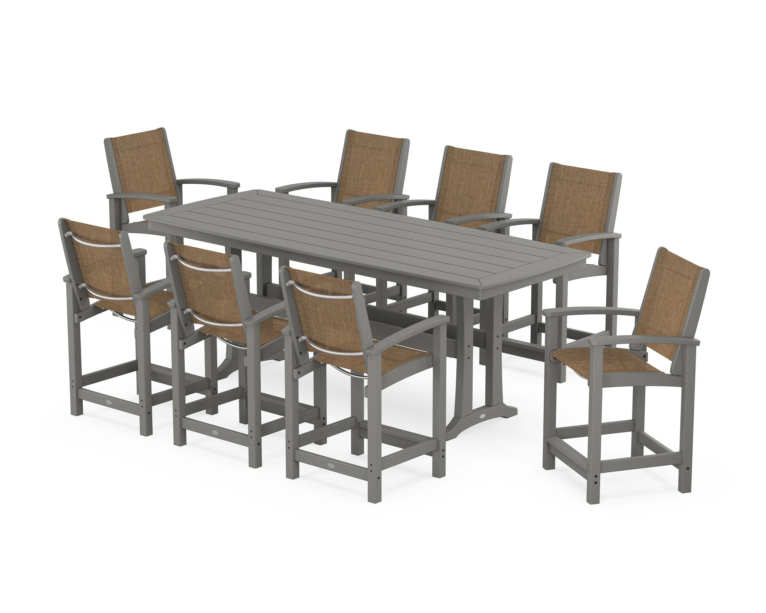 Coastal 9-Piece Counter Set with Trestle Legs - Image 96