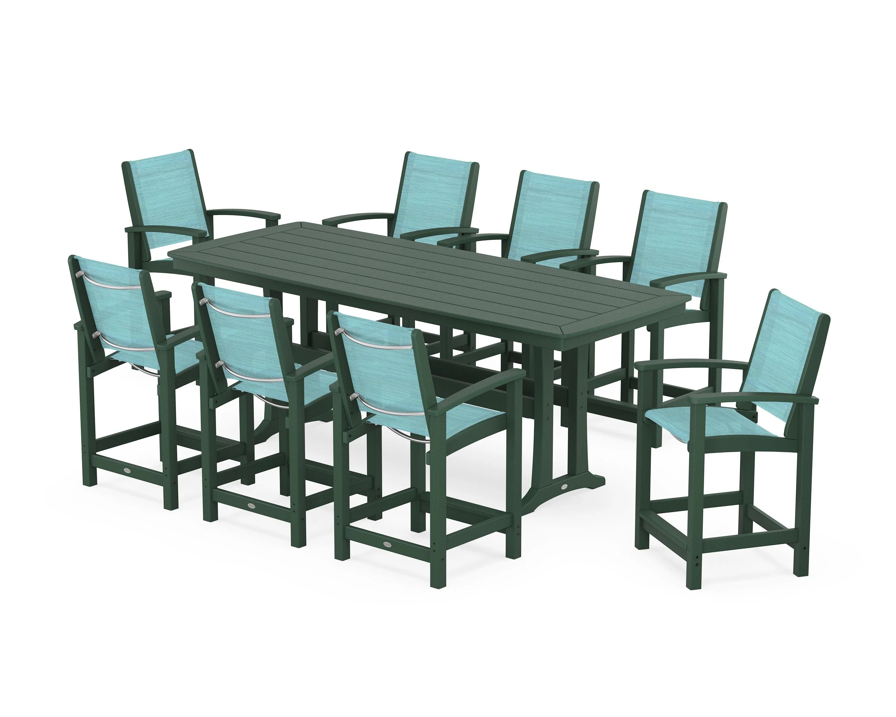 Coastal 9-Piece Counter Set with Trestle Legs - Image 97