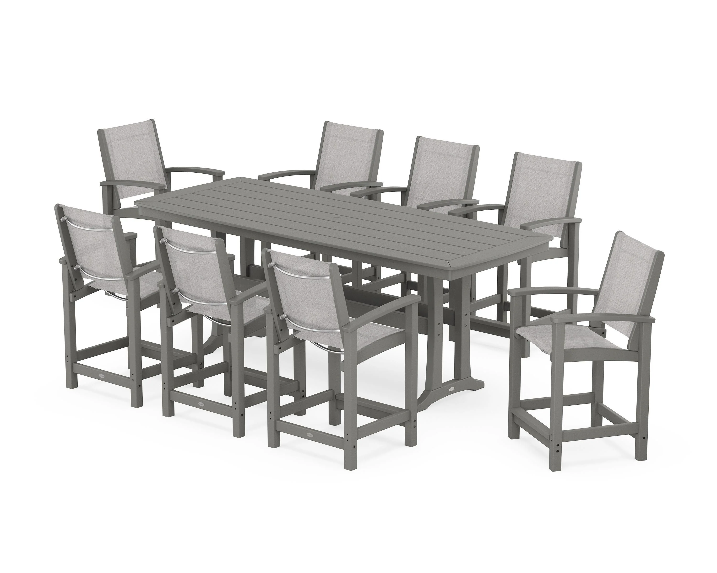 Coastal 9-Piece Counter Set with Trestle Legs - Image 98