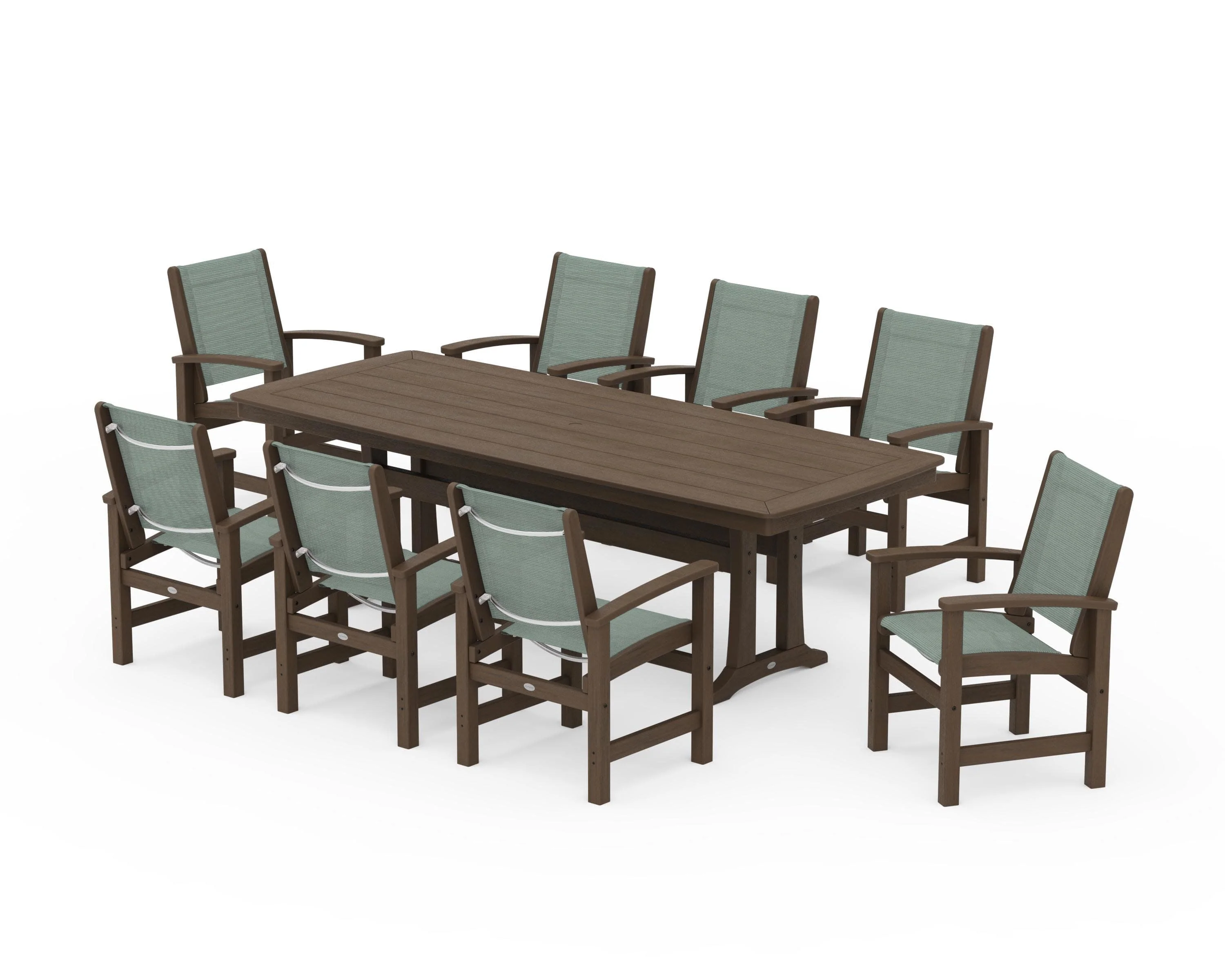 Coastal 9-Piece Dining Set with Trestle Legs - Image 135