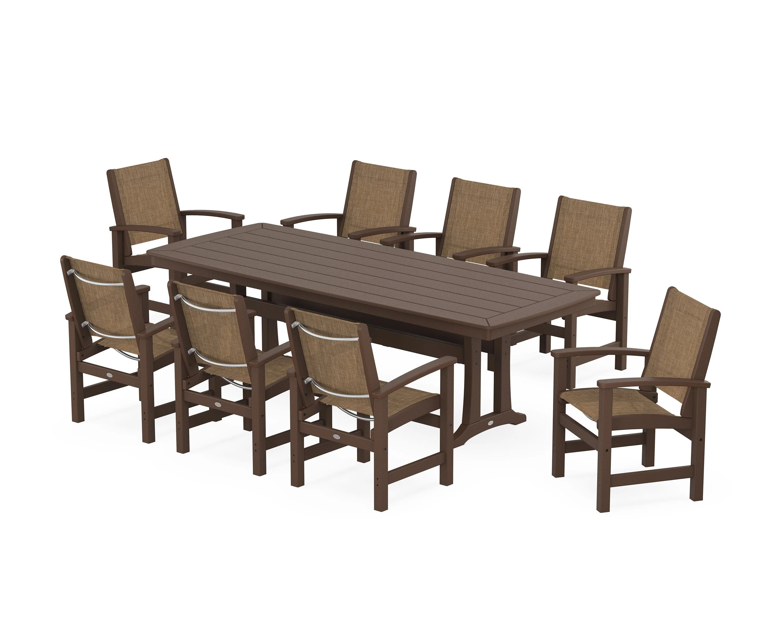 Coastal 9-Piece Dining Set with Trestle Legs - Image 57