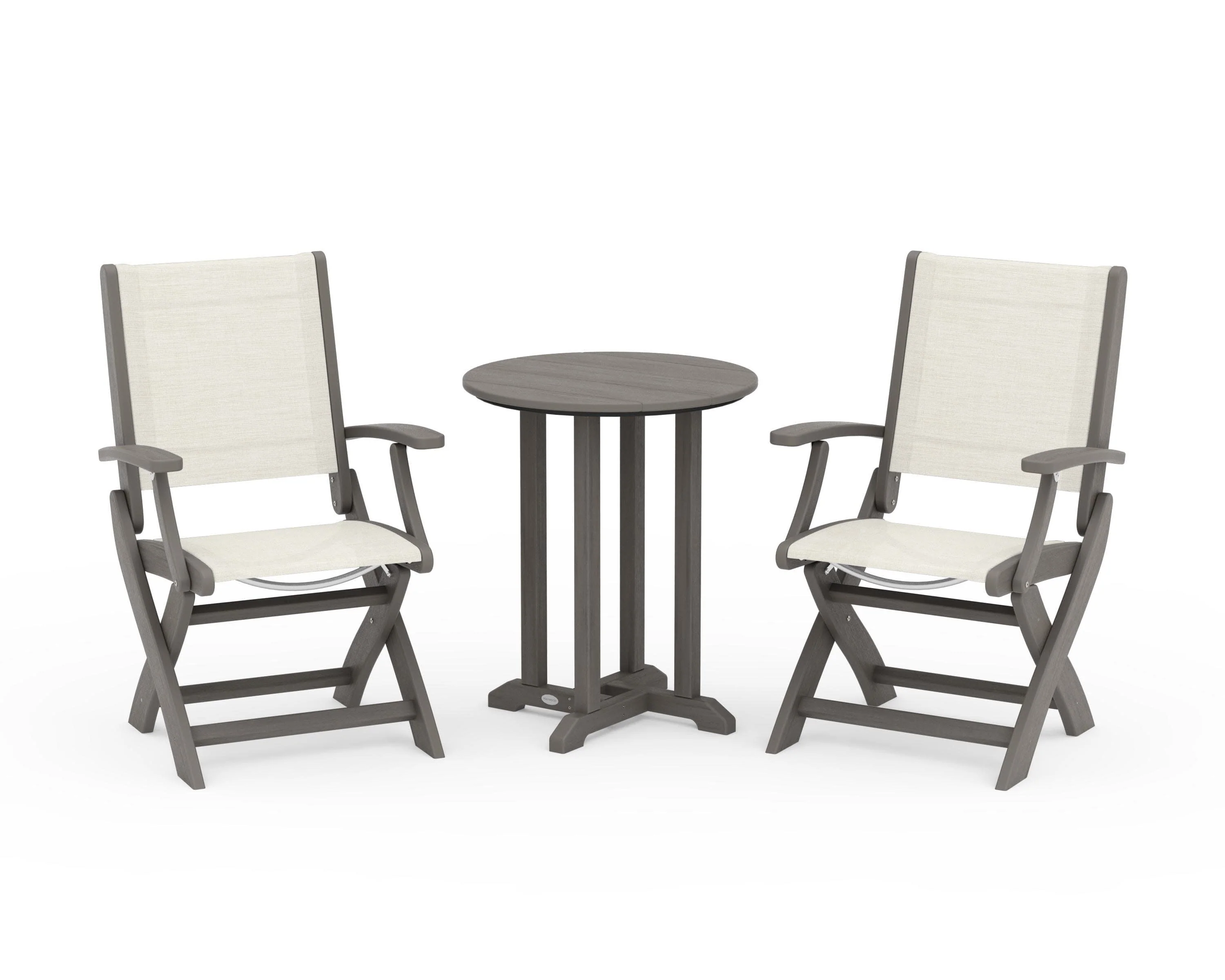 Coastal Folding 3-Piece Round Bistro Dining Set - Image 101