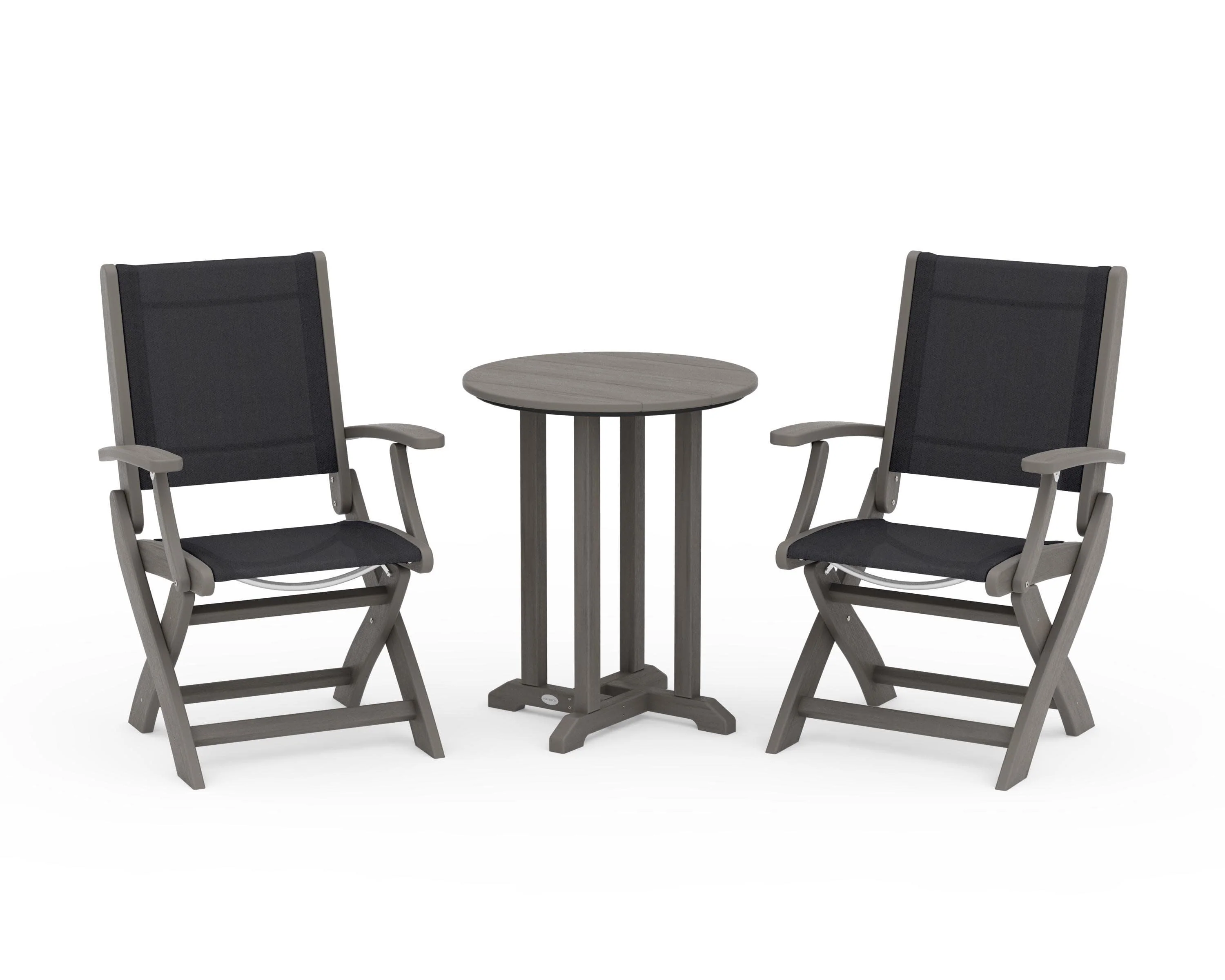 Coastal Folding 3-Piece Round Bistro Dining Set - Image 104