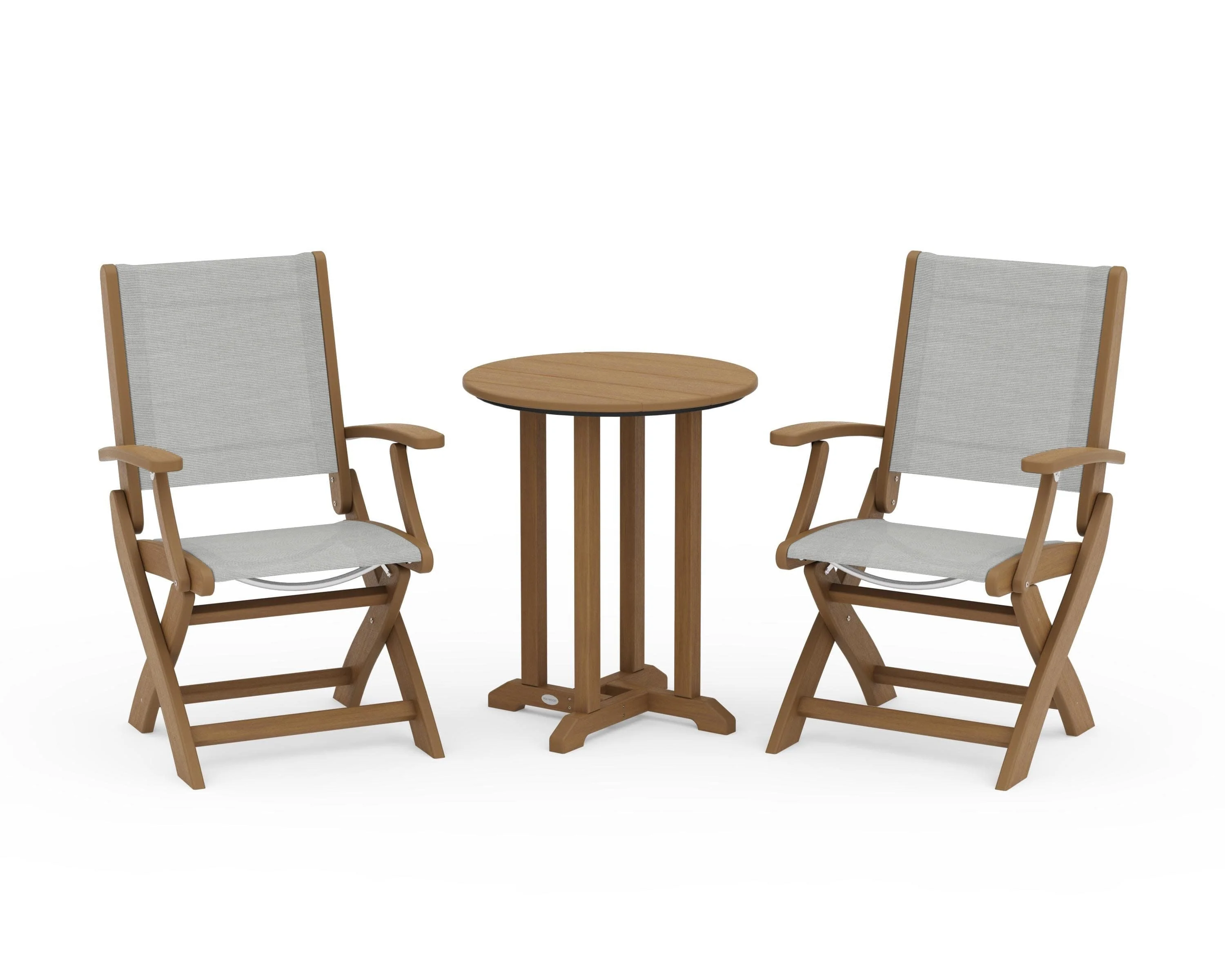 Coastal Folding 3-Piece Round Bistro Dining Set - Image 107
