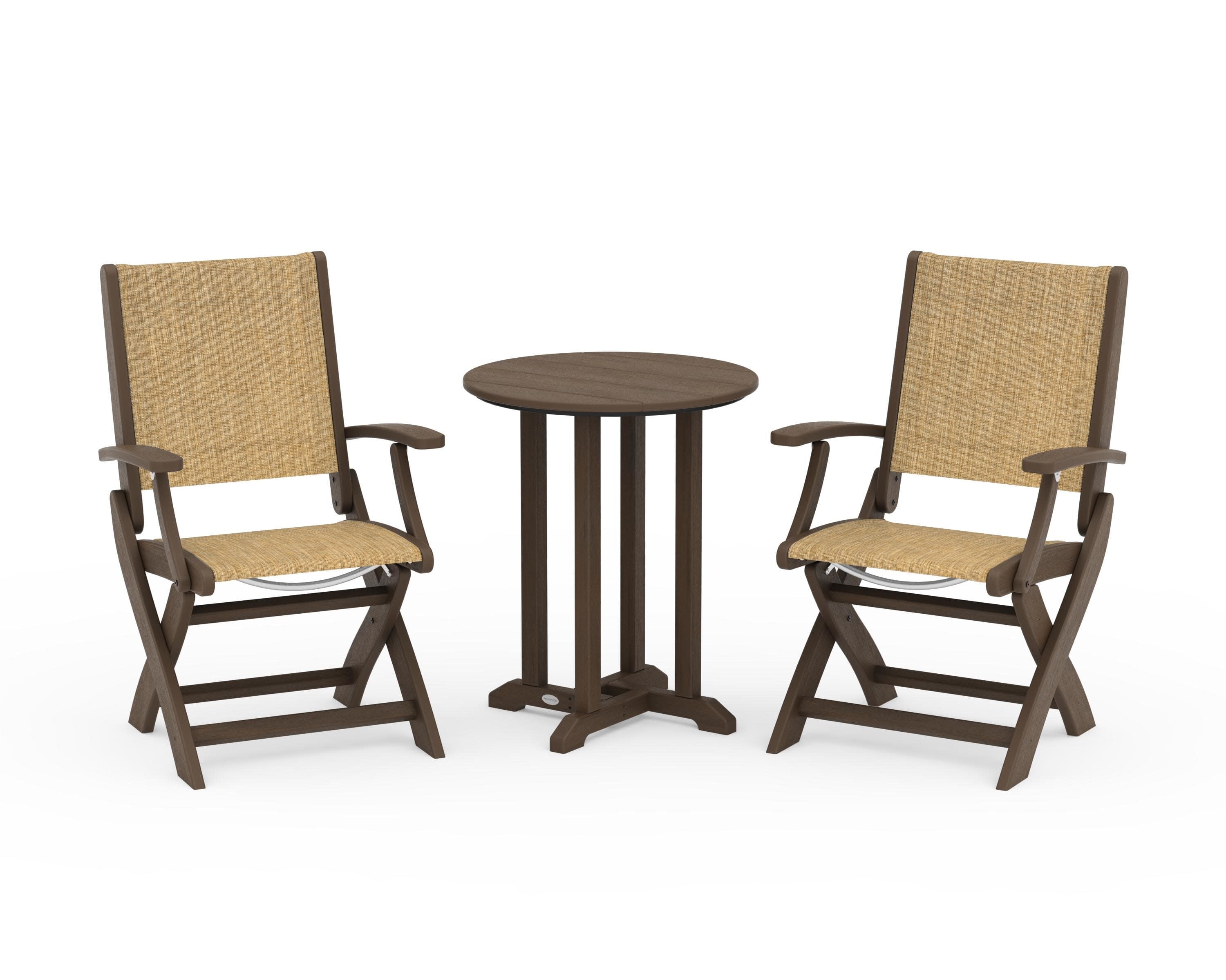 Coastal Folding 3-Piece Round Bistro Dining Set - Image 110
