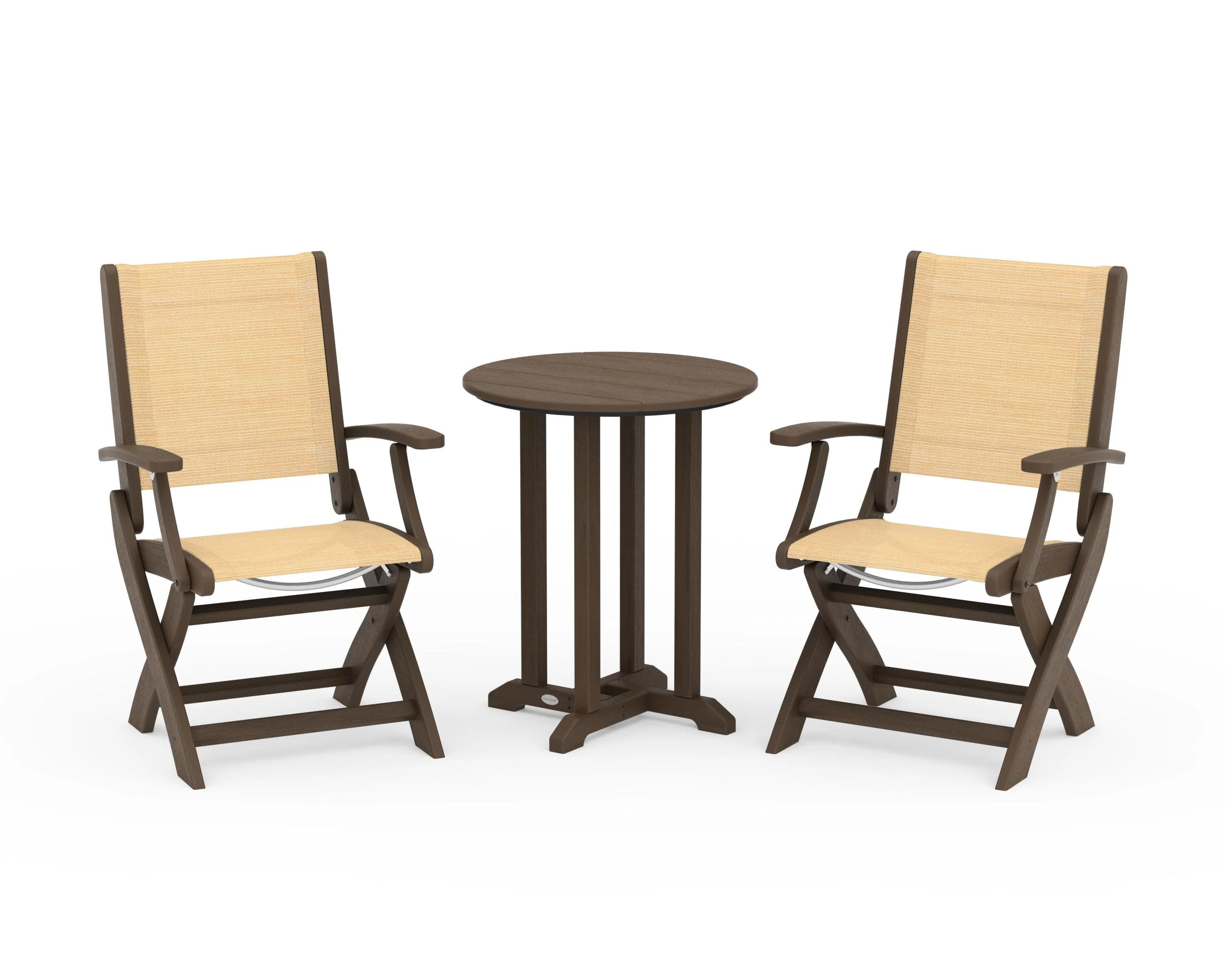 Coastal Folding 3-Piece Round Bistro Dining Set - Image 111