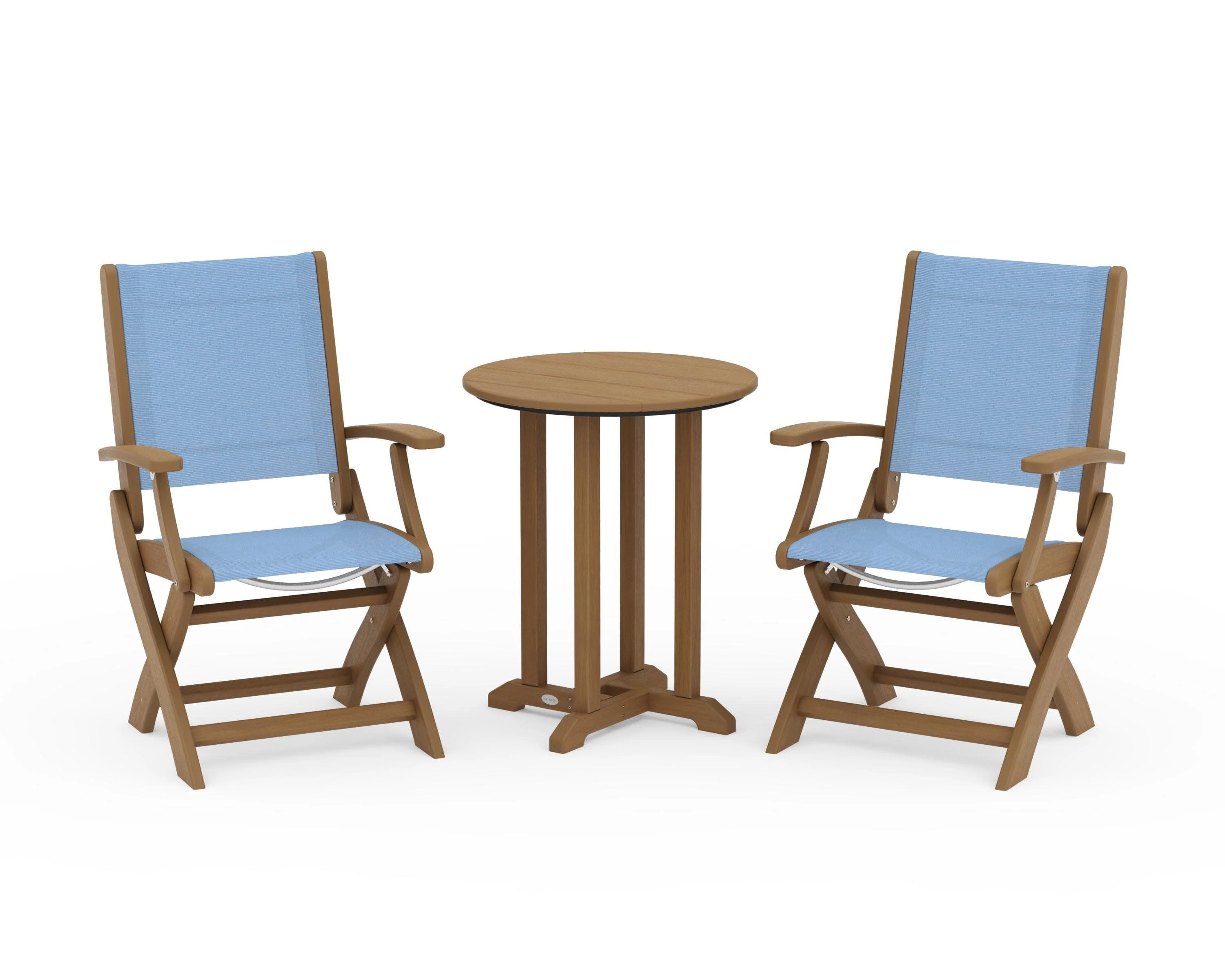 Coastal Folding 3-Piece Round Bistro Dining Set - Image 114