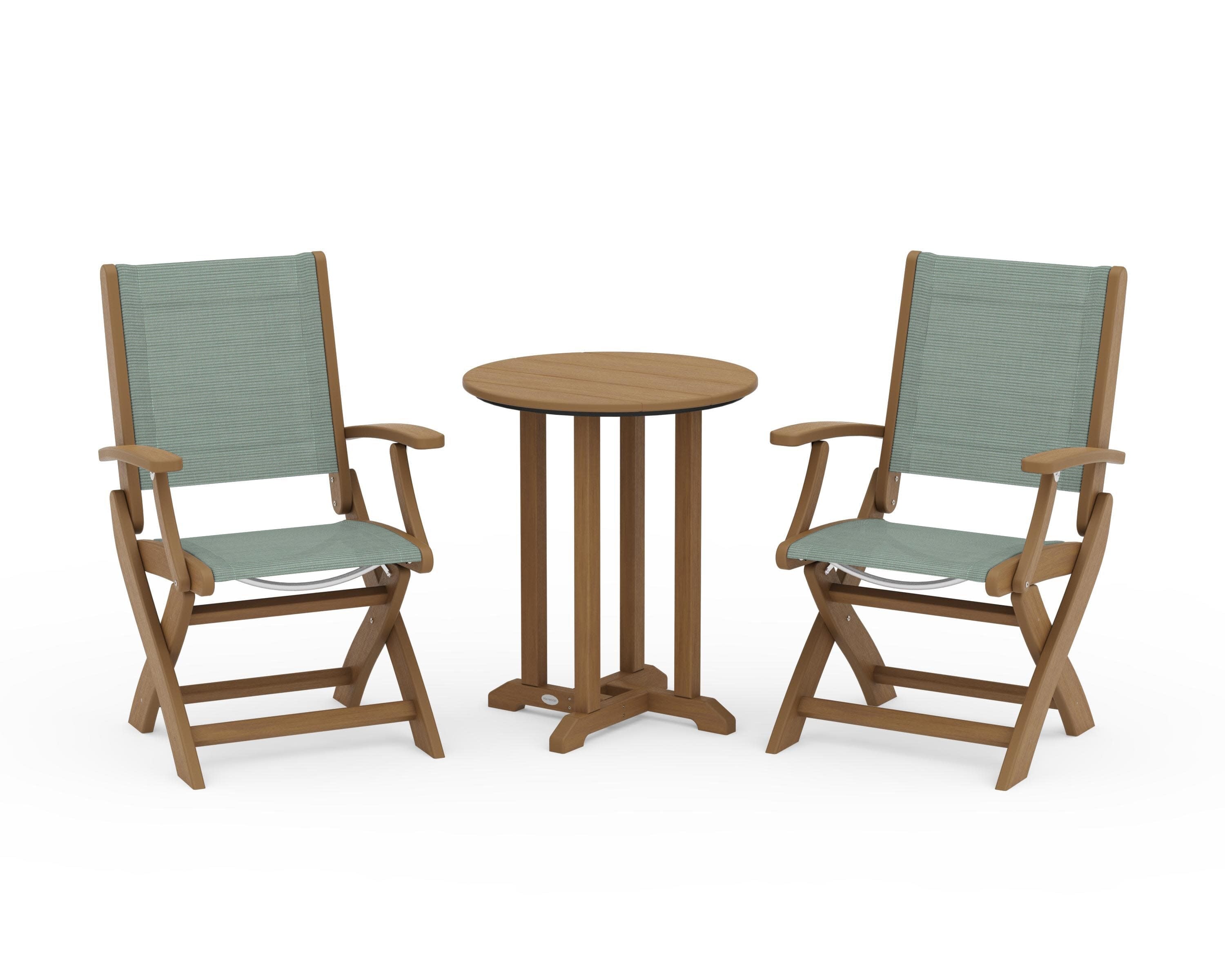 Coastal Folding 3-Piece Round Bistro Dining Set - Image 117