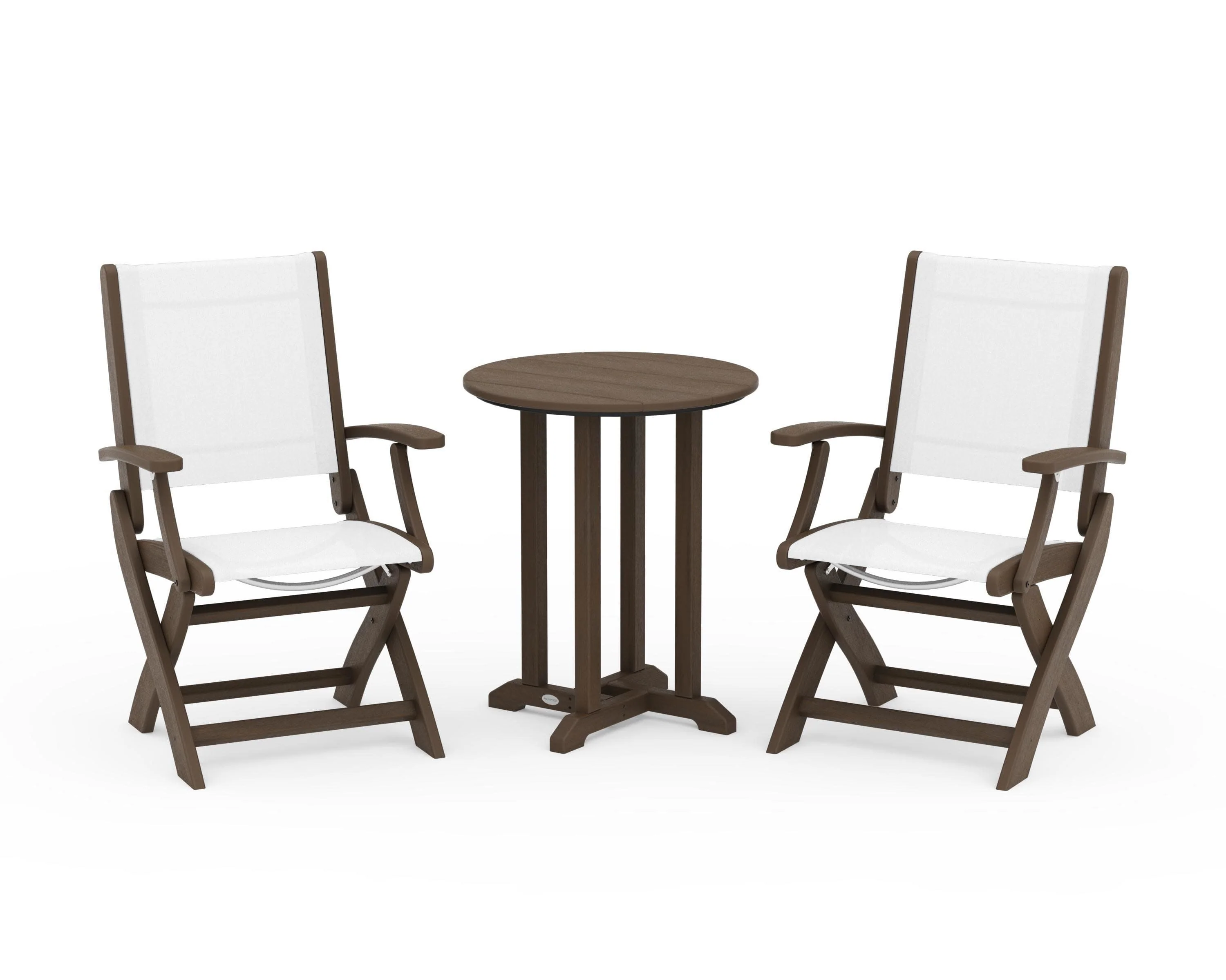 Coastal Folding 3-Piece Round Bistro Dining Set - Image 120