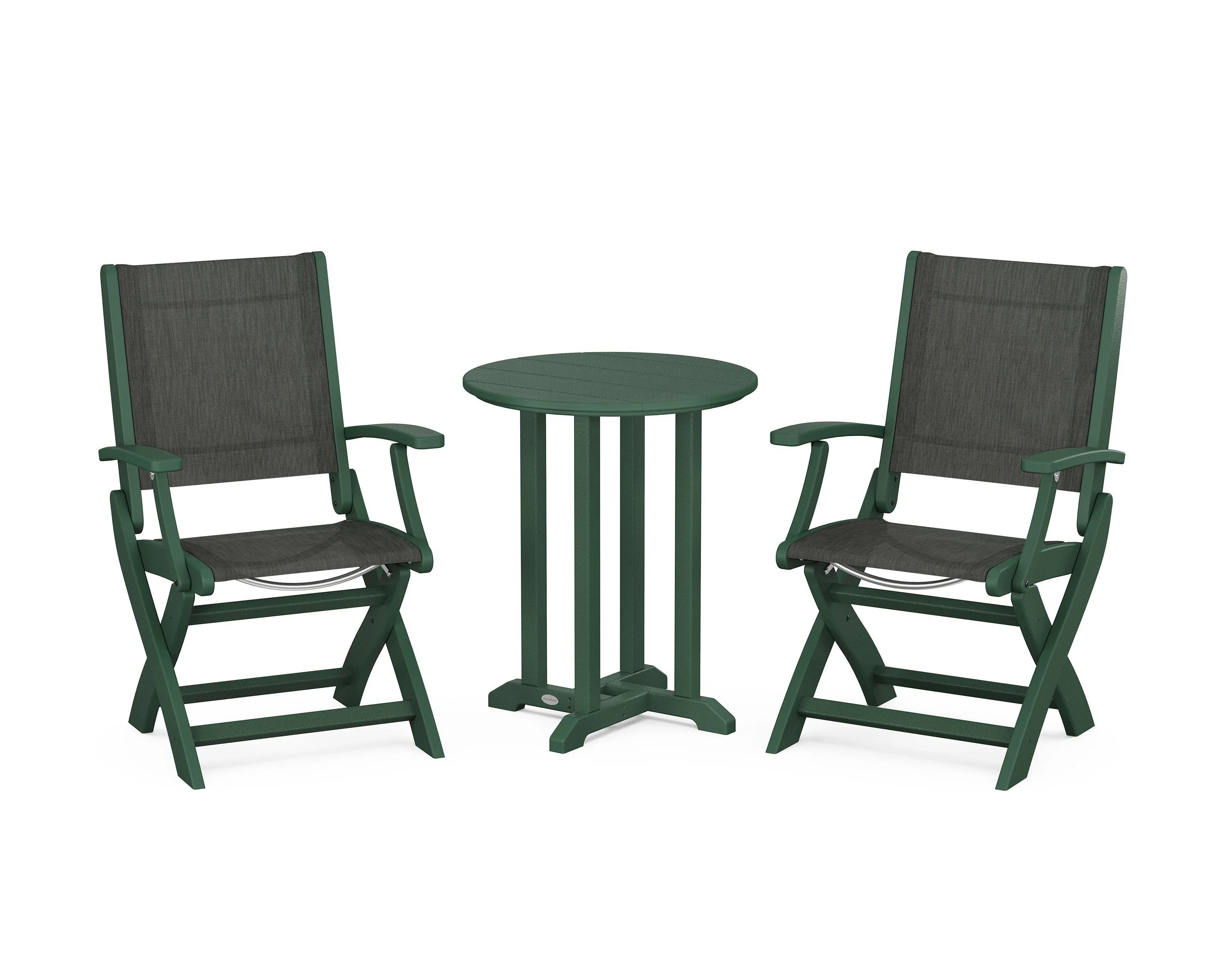 Coastal Folding 3-Piece Round Bistro Dining Set - Image 23