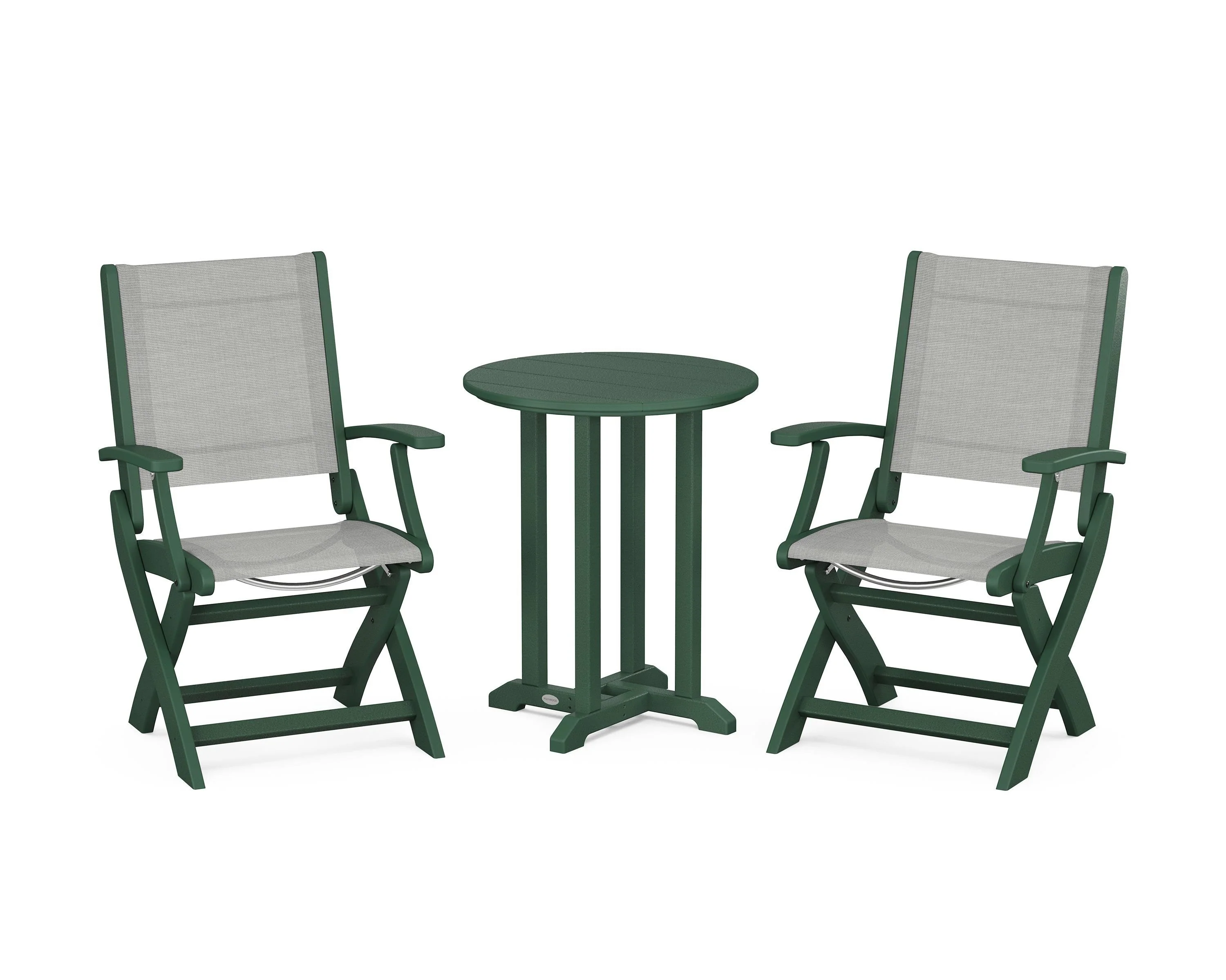 Coastal Folding 3-Piece Round Bistro Dining Set - Image 33
