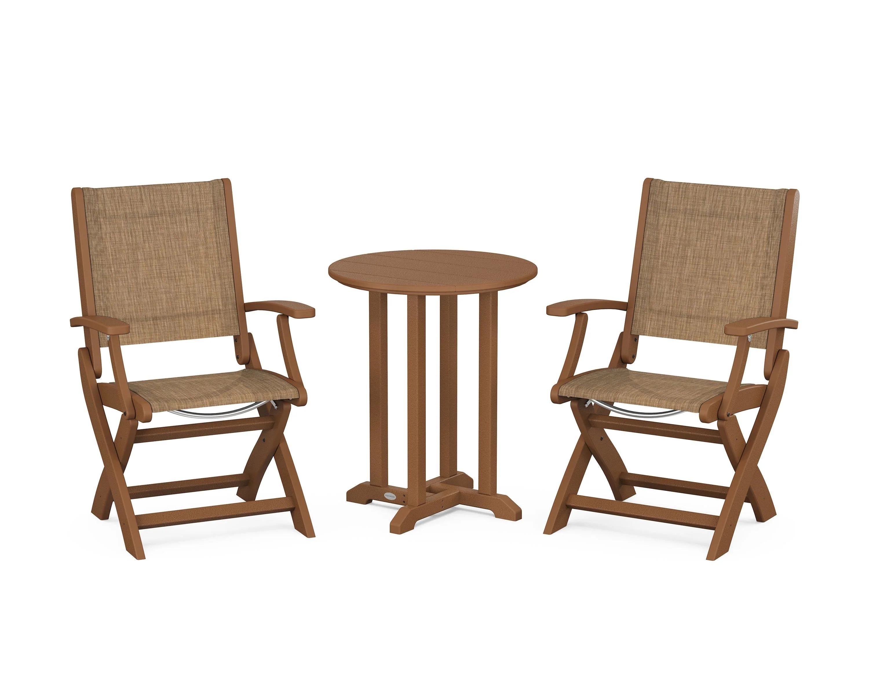 Coastal Folding 3-Piece Round Bistro Dining Set - Image 37